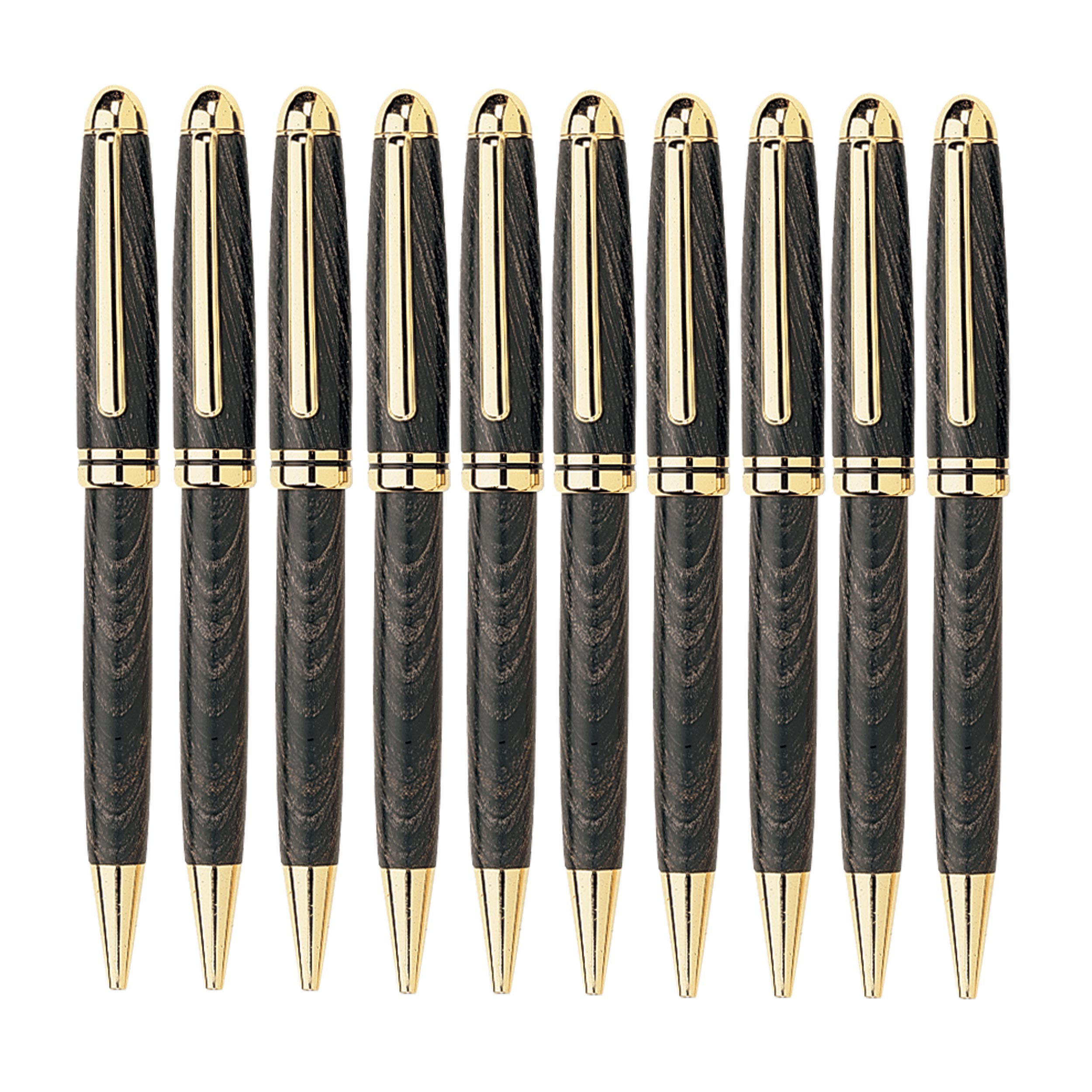 European Style Ballpoint Pen Kit 10 Pack - Gold
