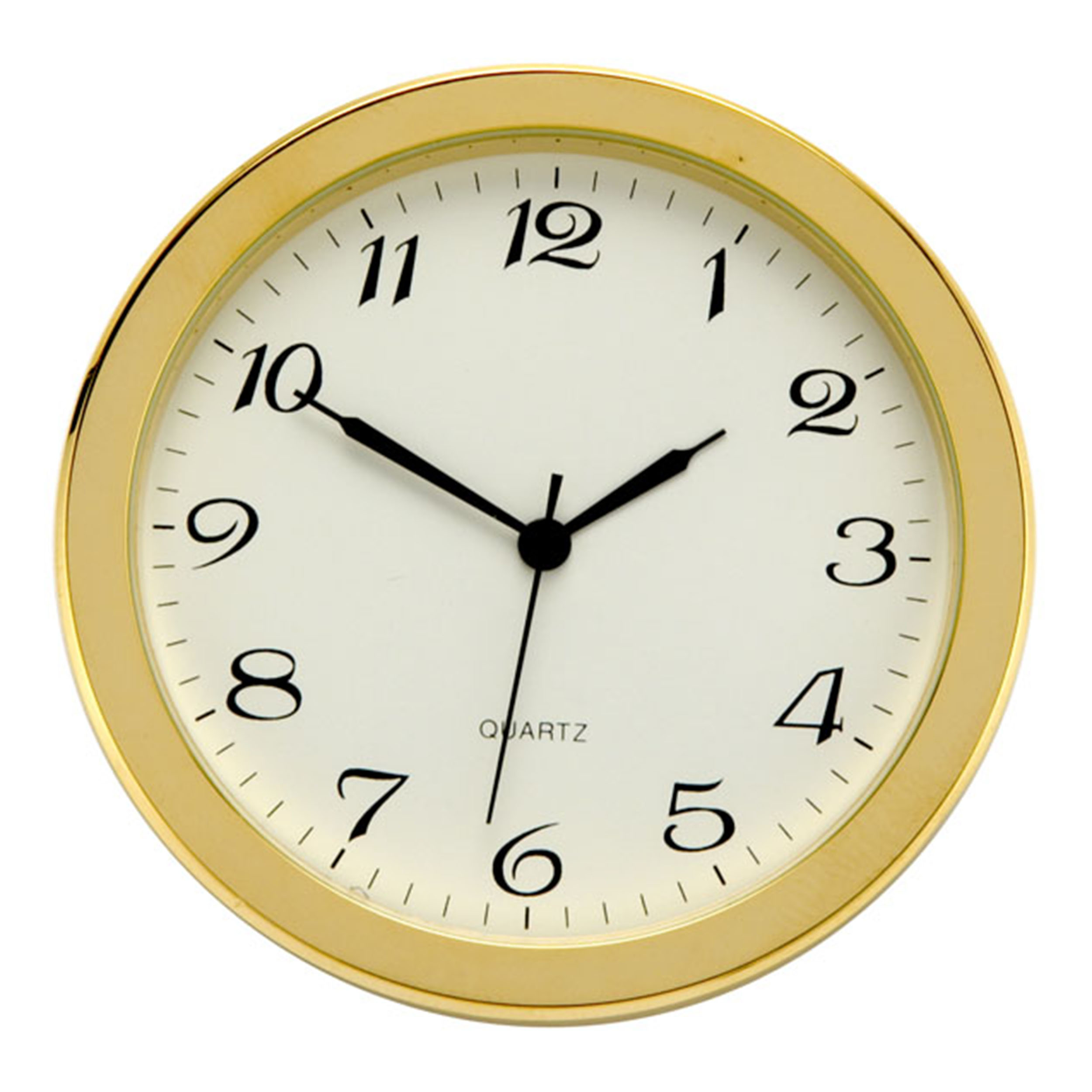 Brass Fit-up, Arabic Numbers, White Dial, 50mm