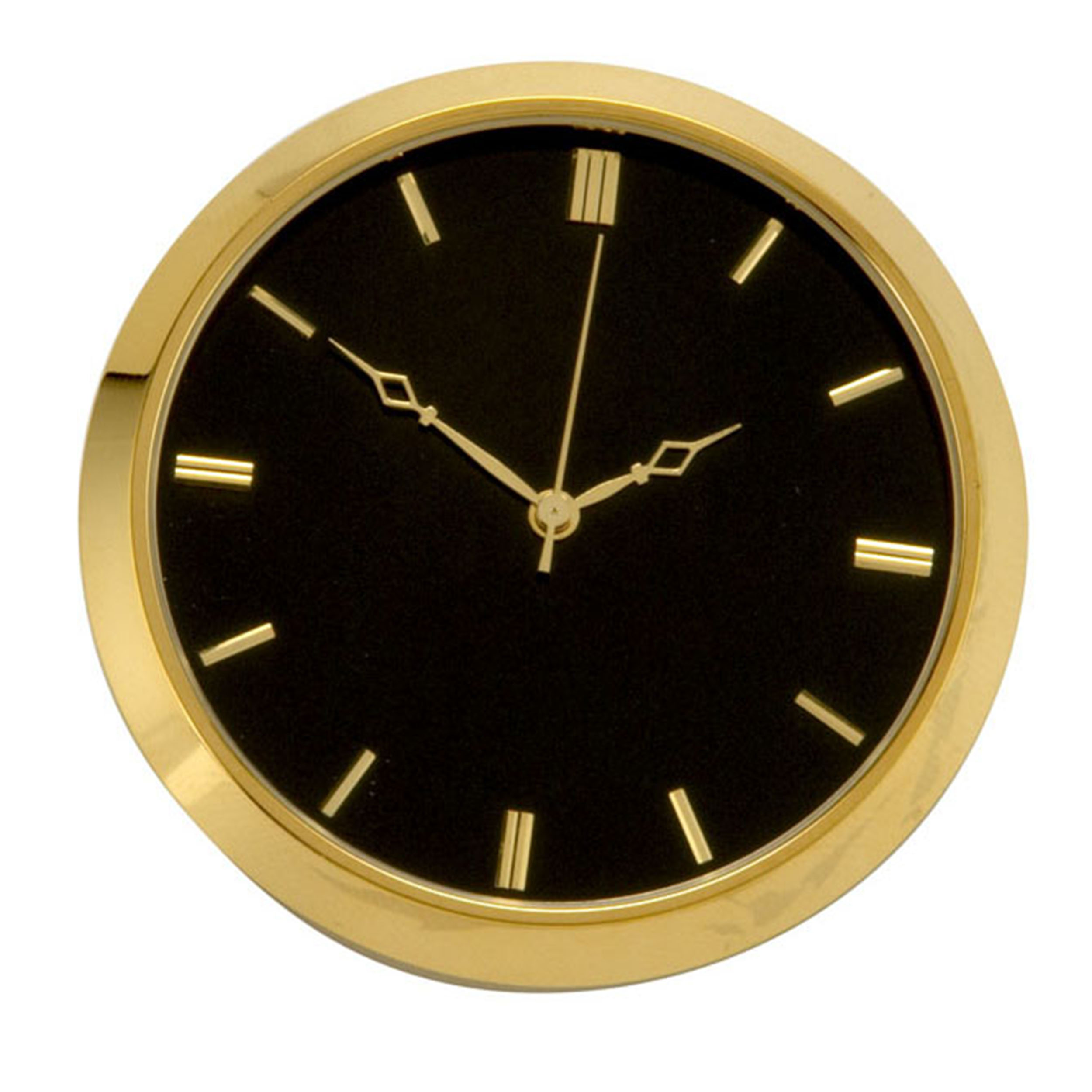 Brass Fit-up, Modern Numbers, Black Dial, 50mm
