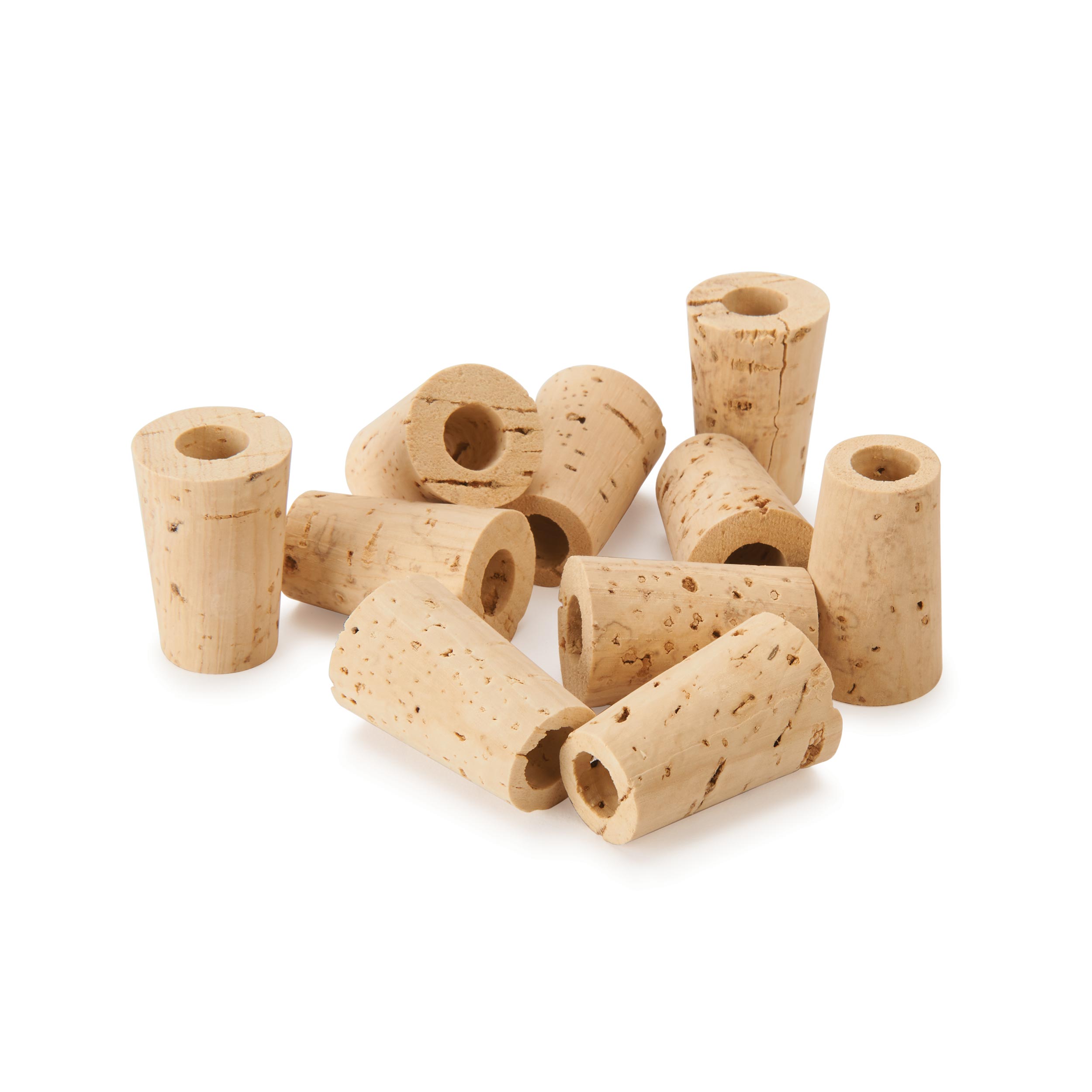 product: Woodcraft Woodshop Woodturning Project Kit for Cork Bottle Stoppers - 10 Piece shown