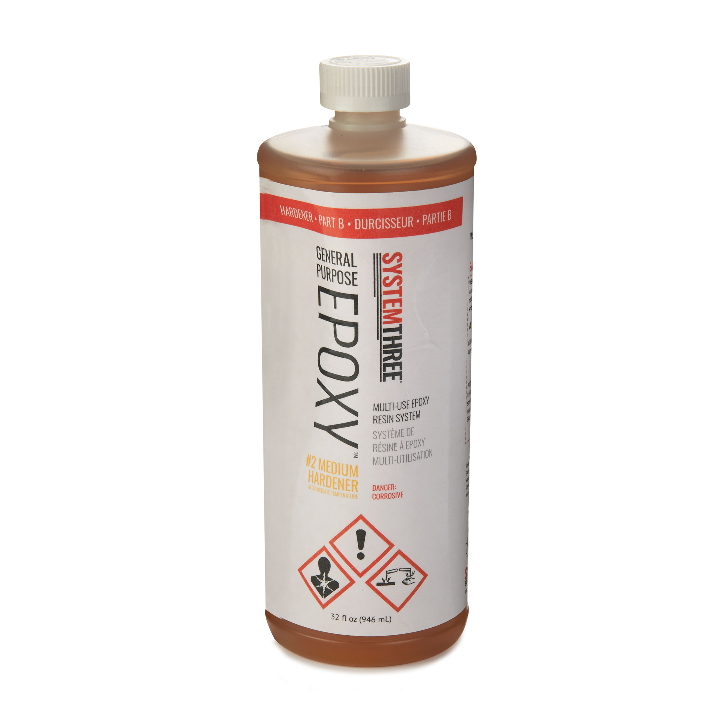 product: System Three Hardener #2, Quart shown