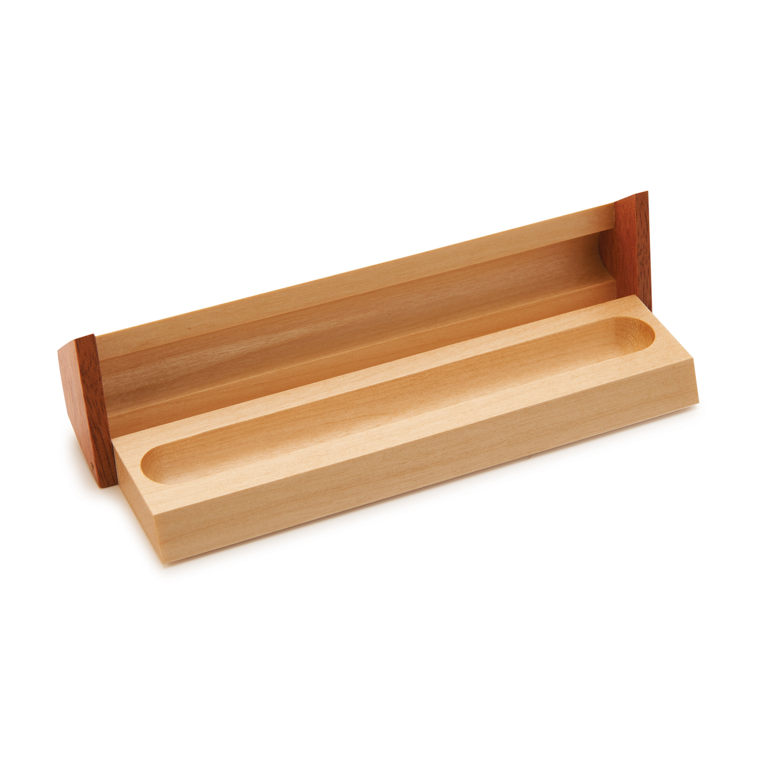 product: WoodRiver Maple Trapezoid Pen and Pencil Case shown