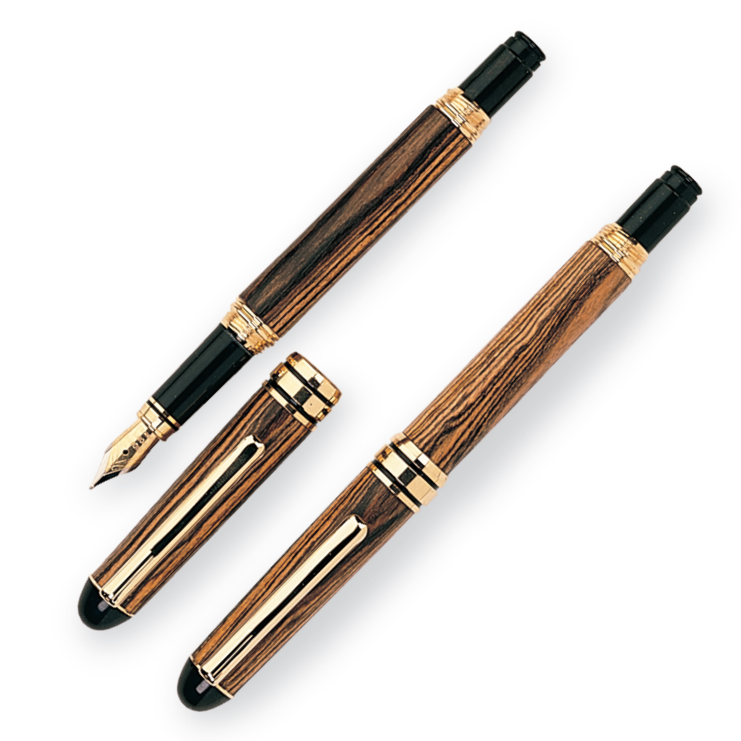 European Style Screw Cap Fountain Pen Kit - Gold
