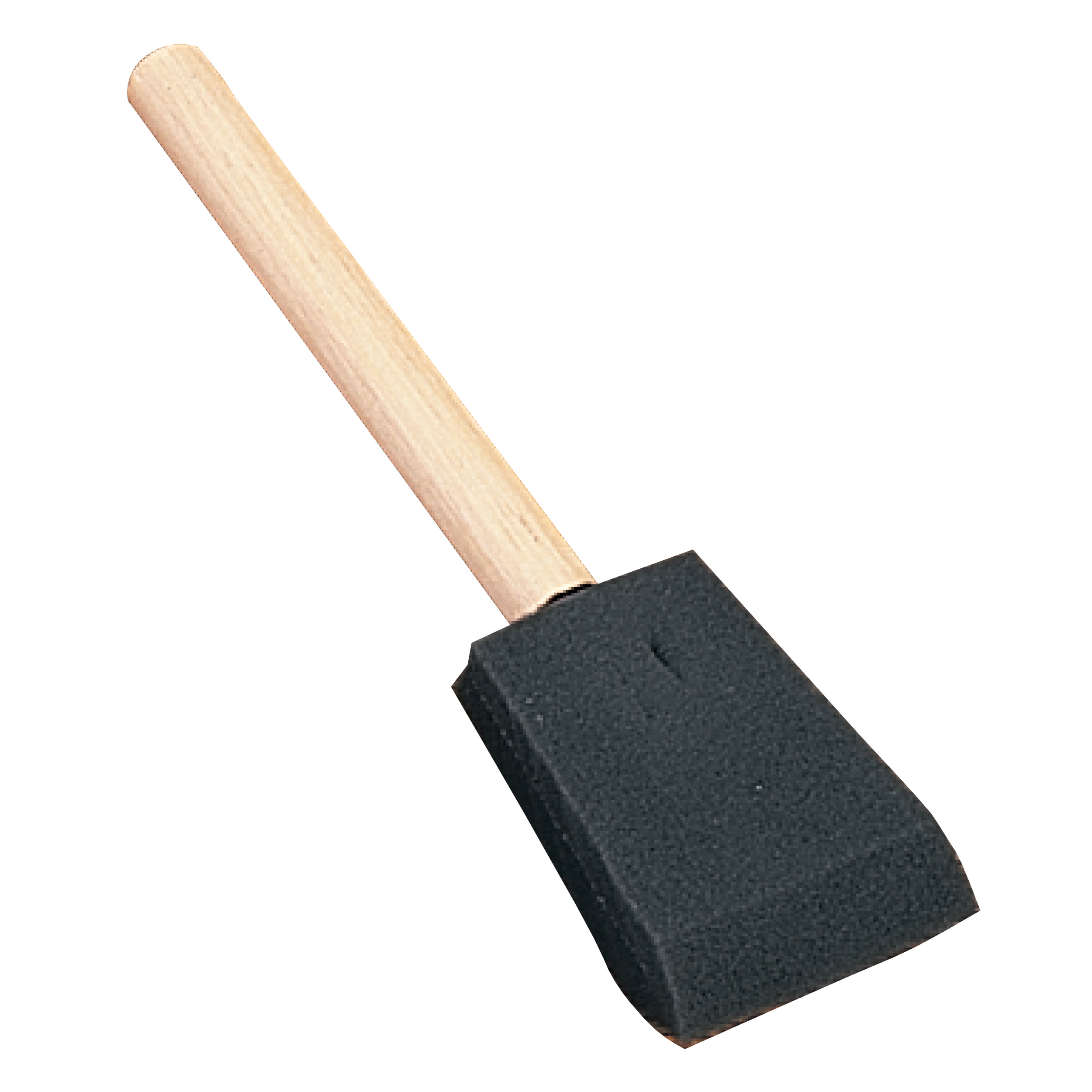 1" Wooden Handle Foam Brushes, 10-pack