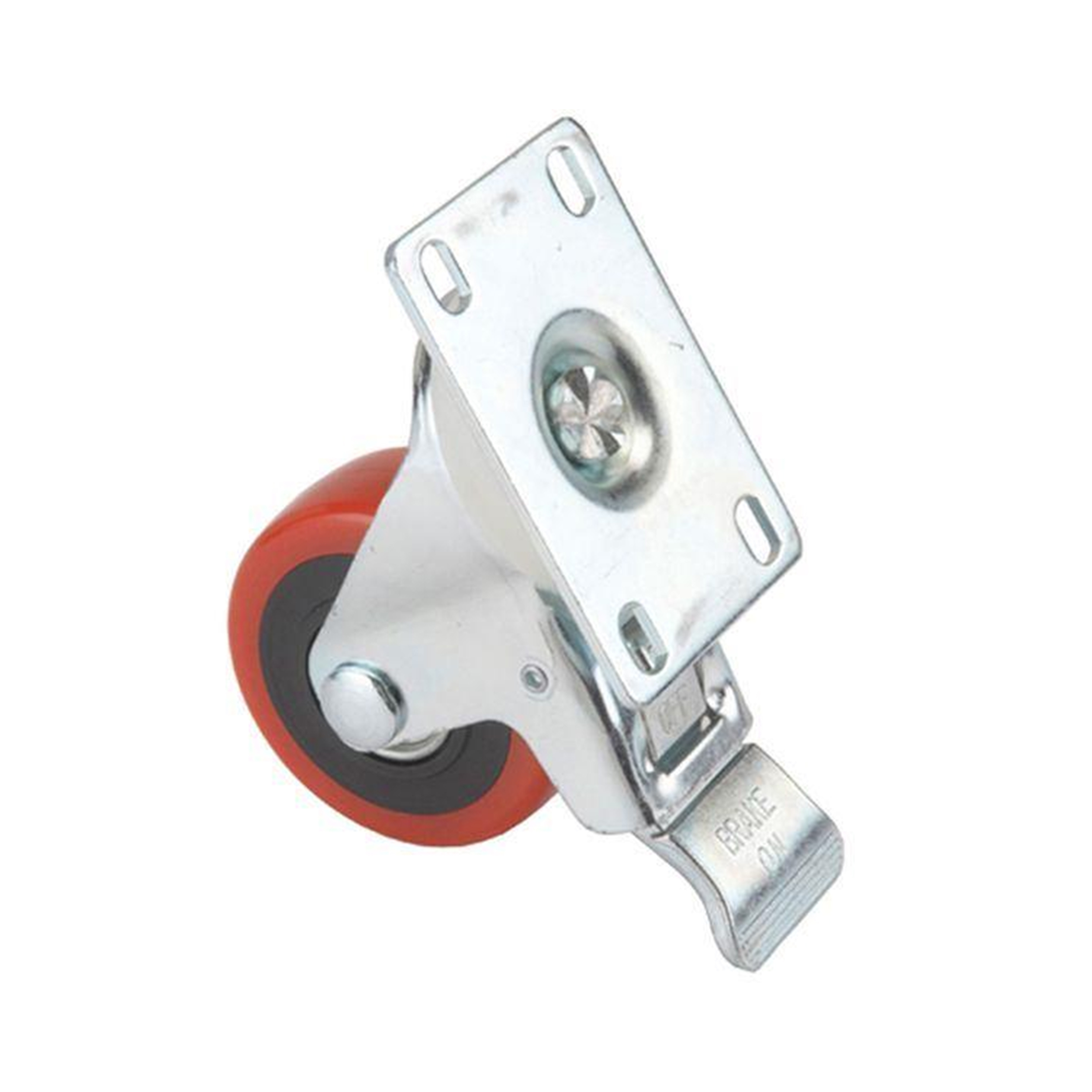 5" Caster, Double Locking, Swiveling With 4 Hole Mounting Plate