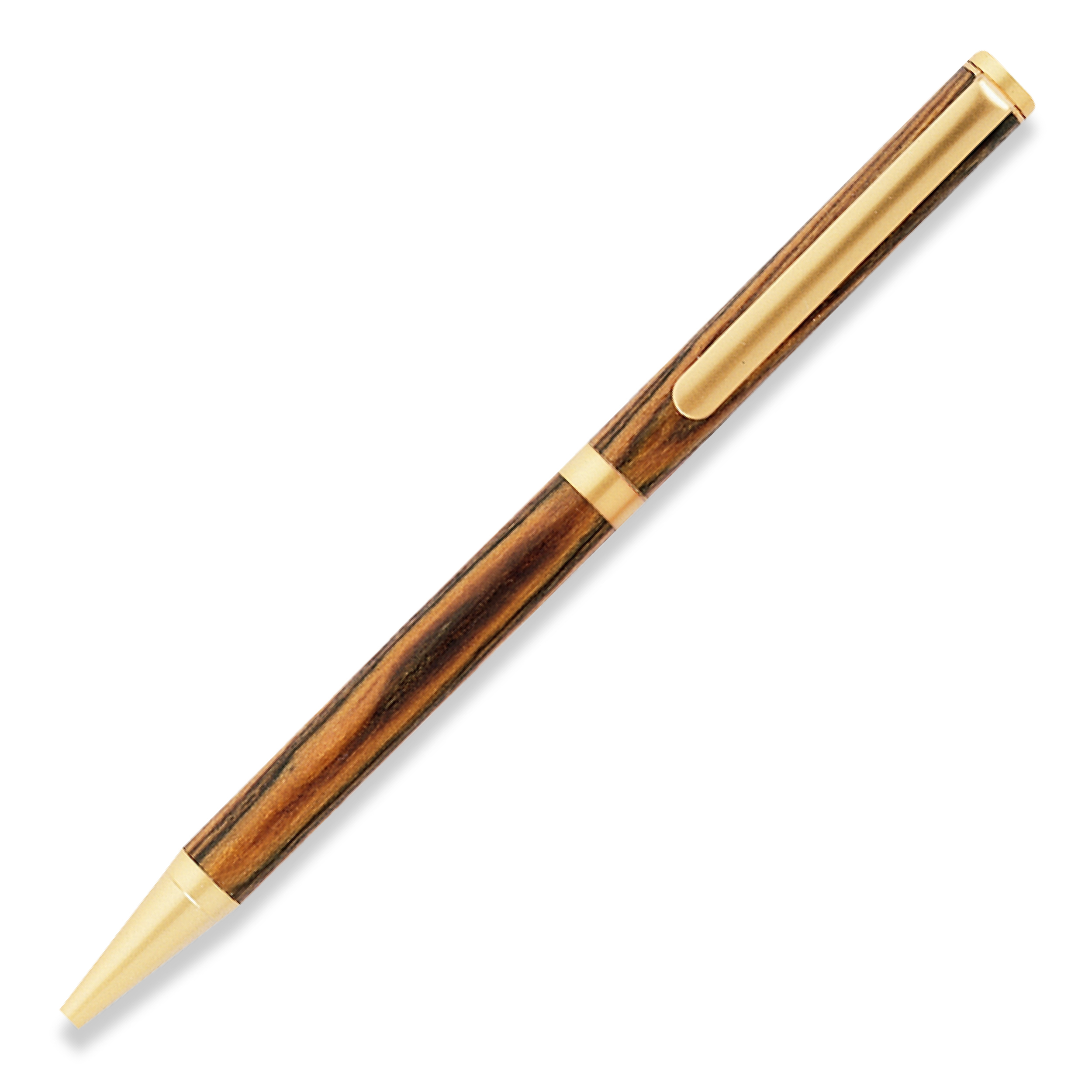 7mm Slim Style Ballpoint Pen Kit - Satin Gold