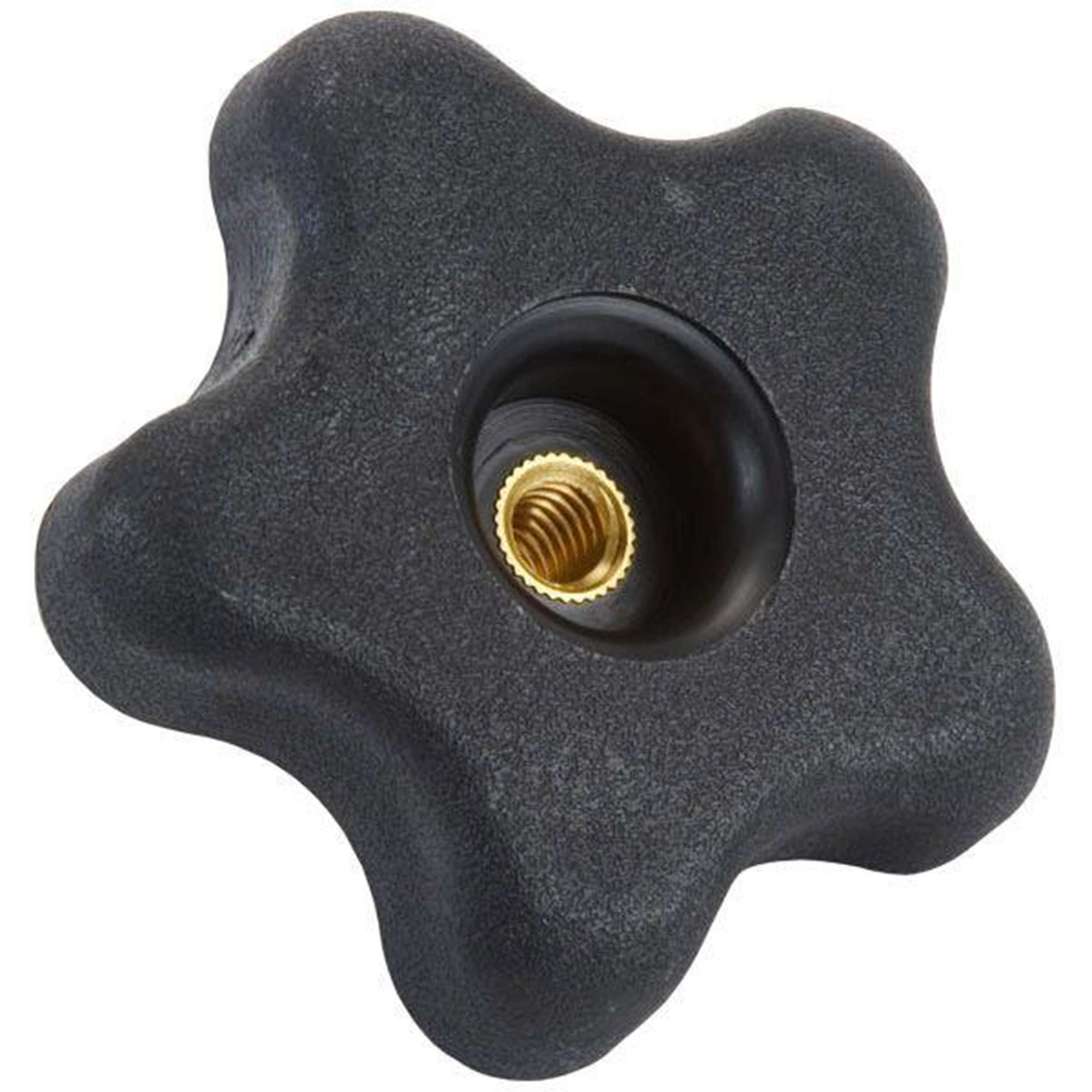 Knob, Five Star With Through Hole, 3/8"-16 Insert