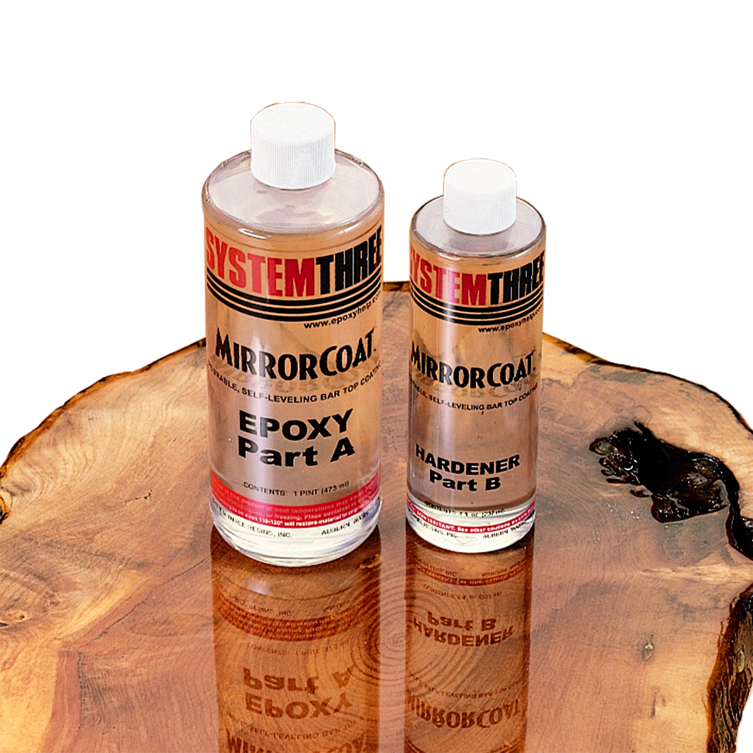 product: System Three MirrorCoat Gloss Epoxy Varnish - 1-1/2 Pints shown