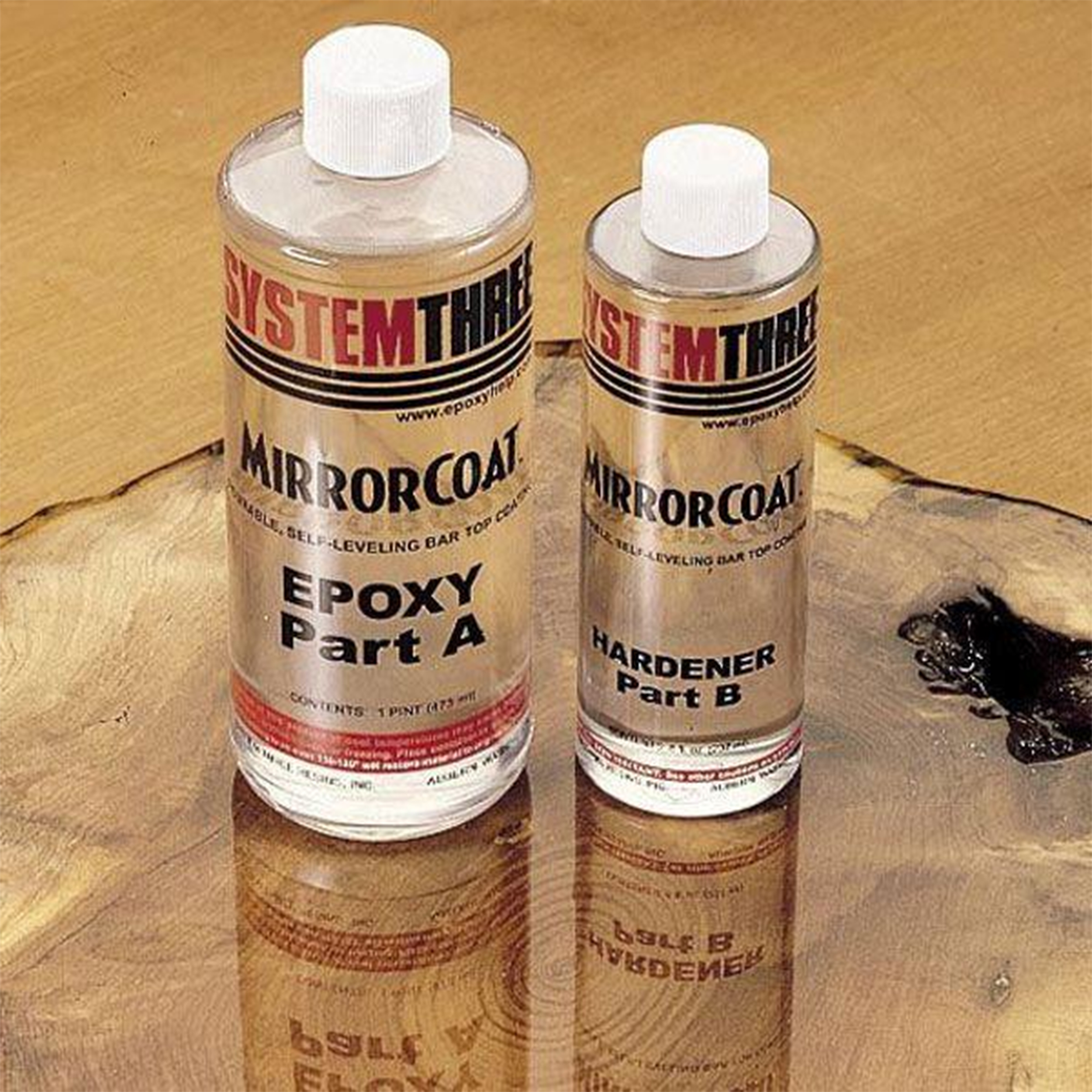 product: System Three MirrorCoat Gloss Epoxy Varnish 1-1/2 Quarts shown