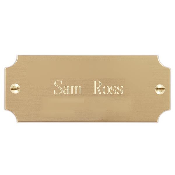 product: Woodcraft Custom Engraved Brass Plate 1
