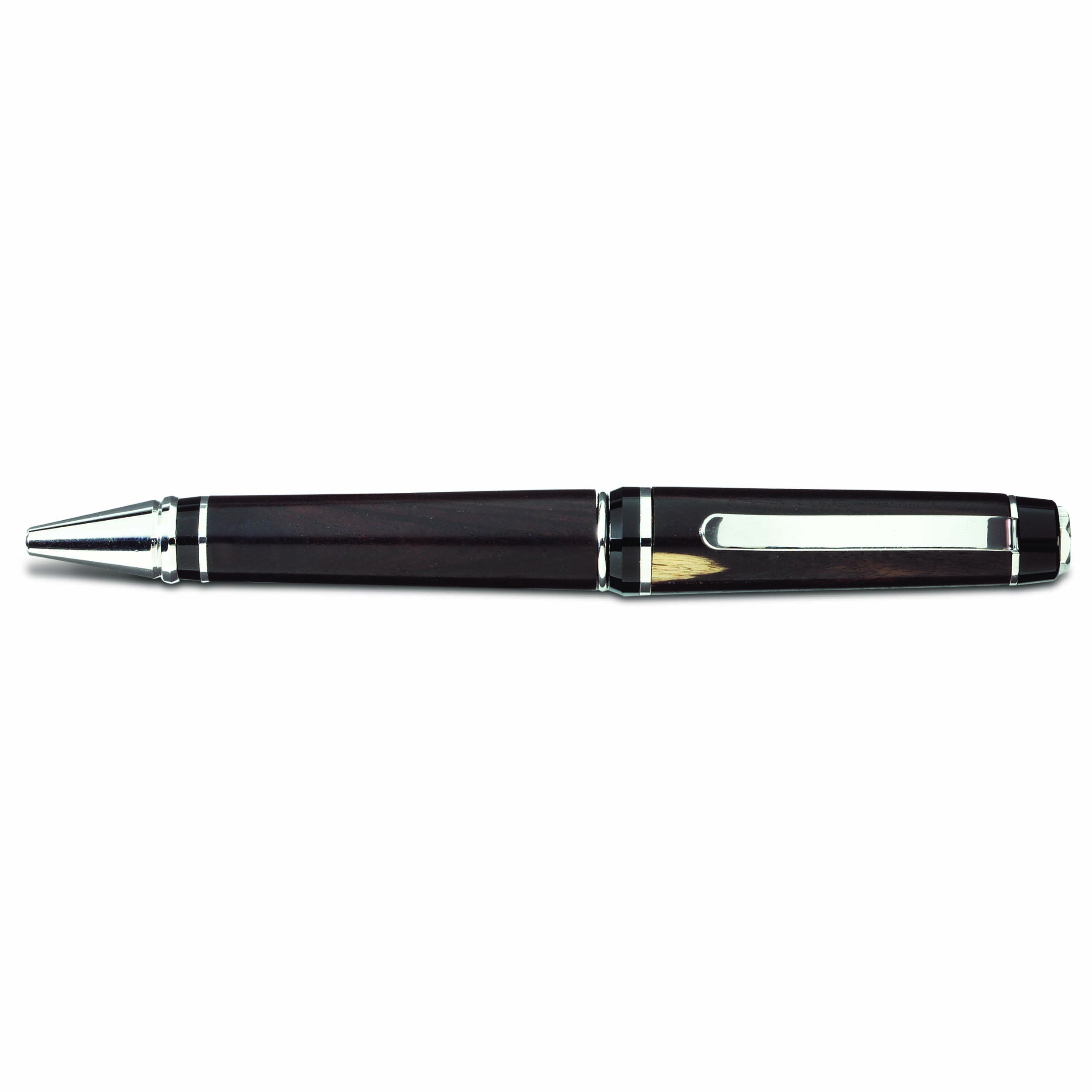 product: WoodRiver Premier Cigar Ballpoint Pen Kit - Platinum shown