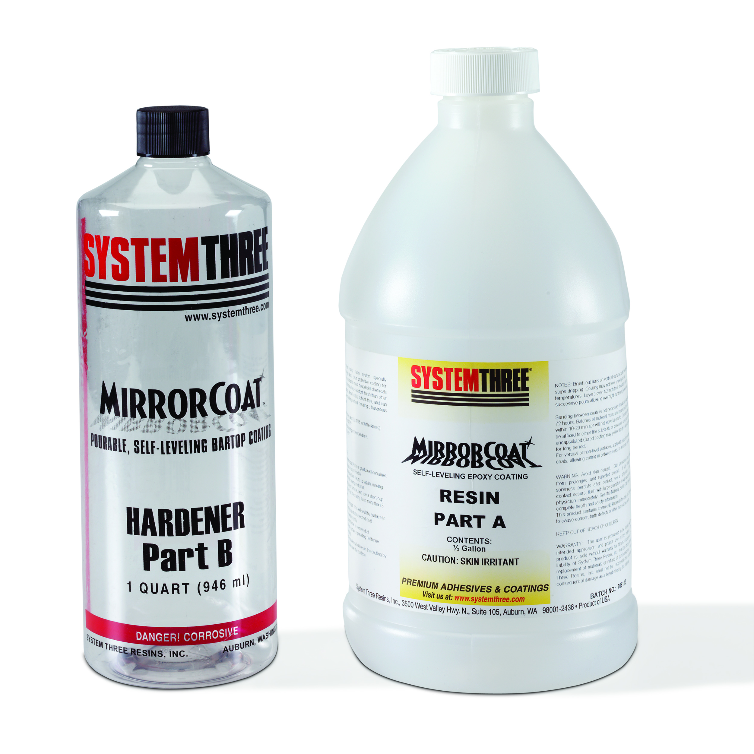 product: System Three Gloss Epoxy MirrorCoat Varnish - 3 Quart shown