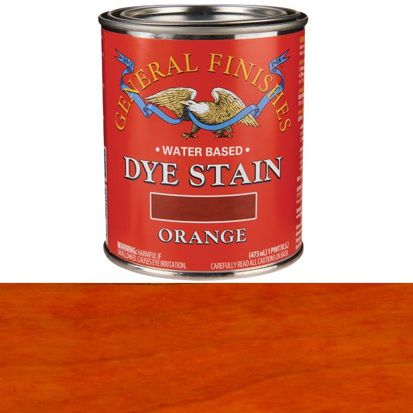 product: General Finishes Orange Dye Water Based Pint shown