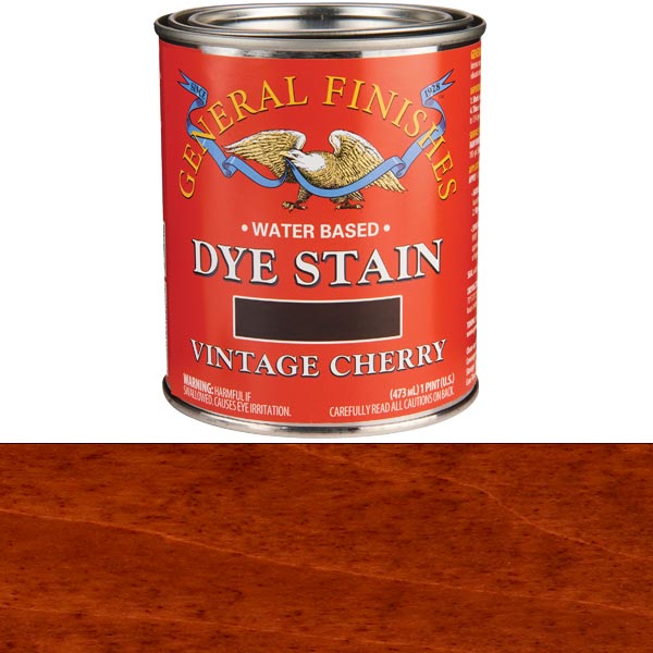 product: General Finishes Vintage Cherry Dye Water Based Pint shown