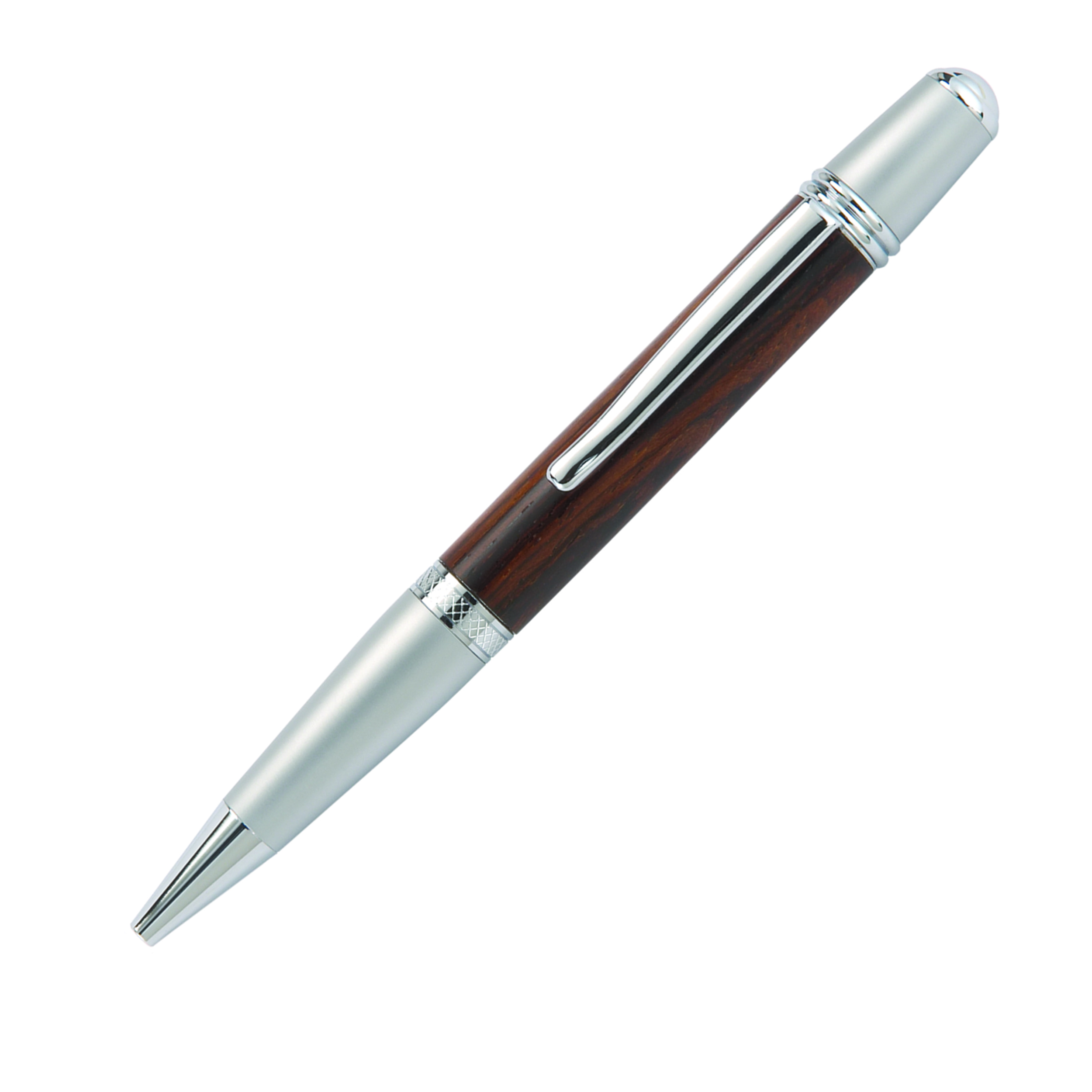 product: WoodRiver Wall Street II Ballpoint Pen Kit - Two-Tone Chrome shown