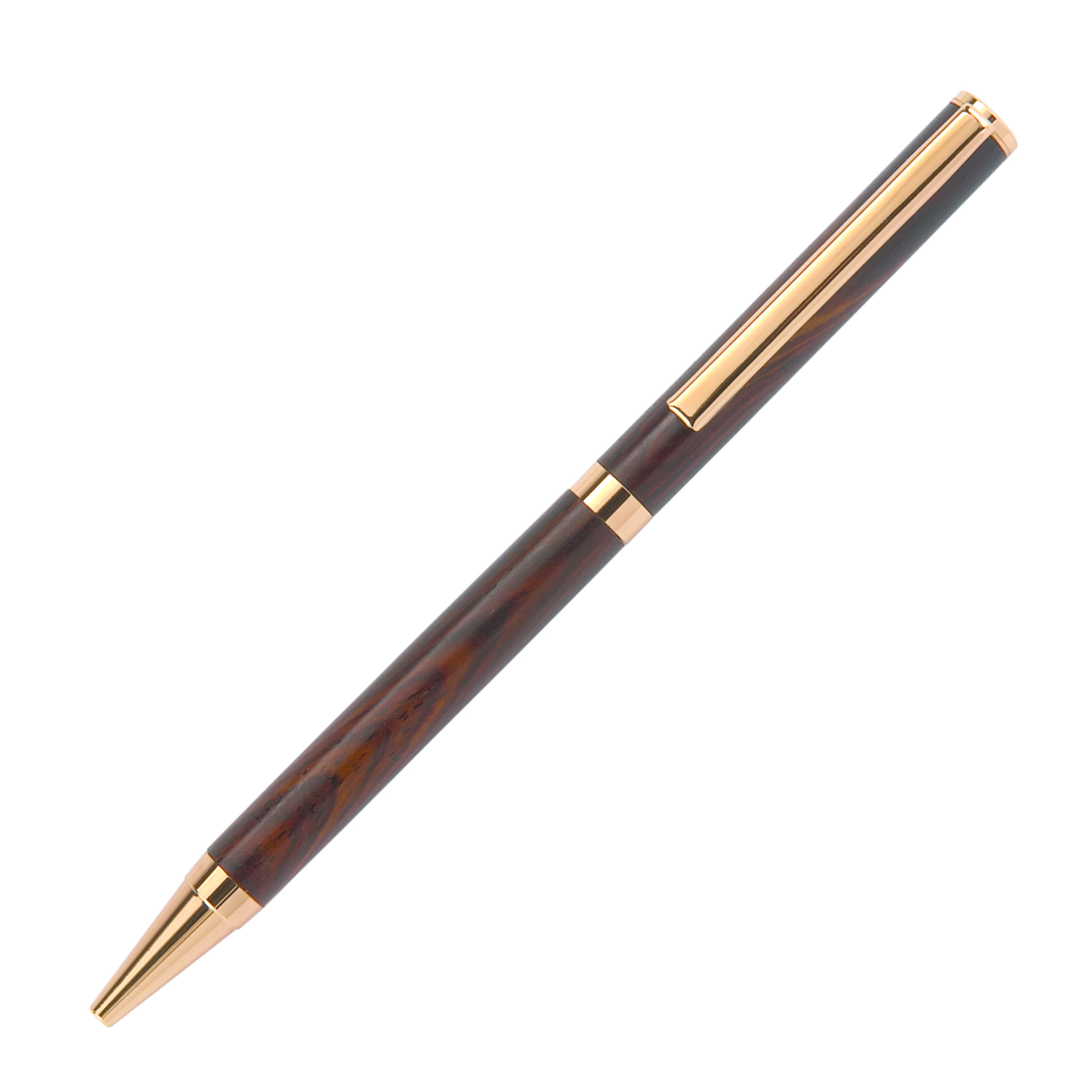7mm Slim Style Solid Clip Ballpoint Pen Kit - Bright Copper
