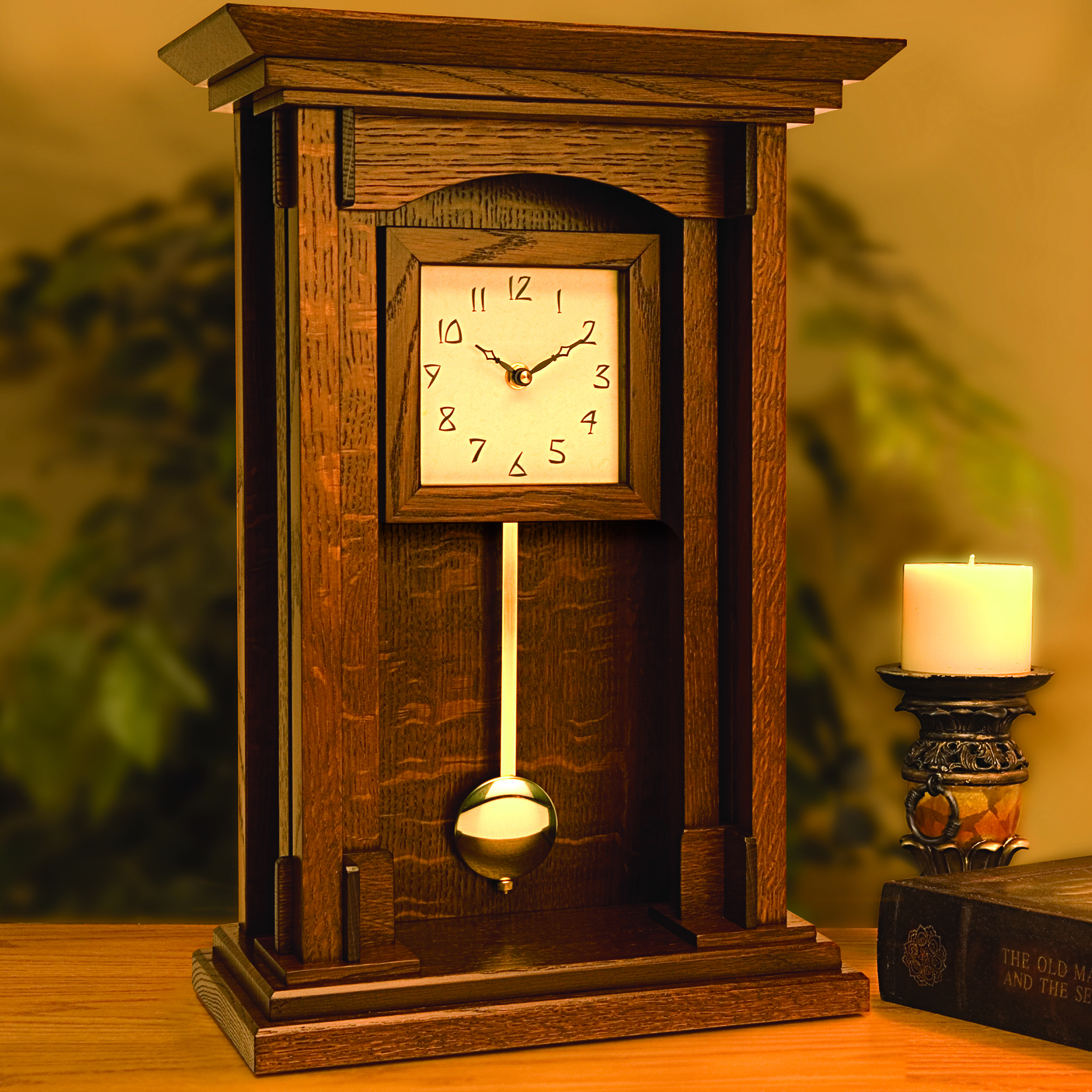 product: Woodcraft Magazine Woodworking Project Paper Plan to Build Arts and Crafts Pendulum Clock shown