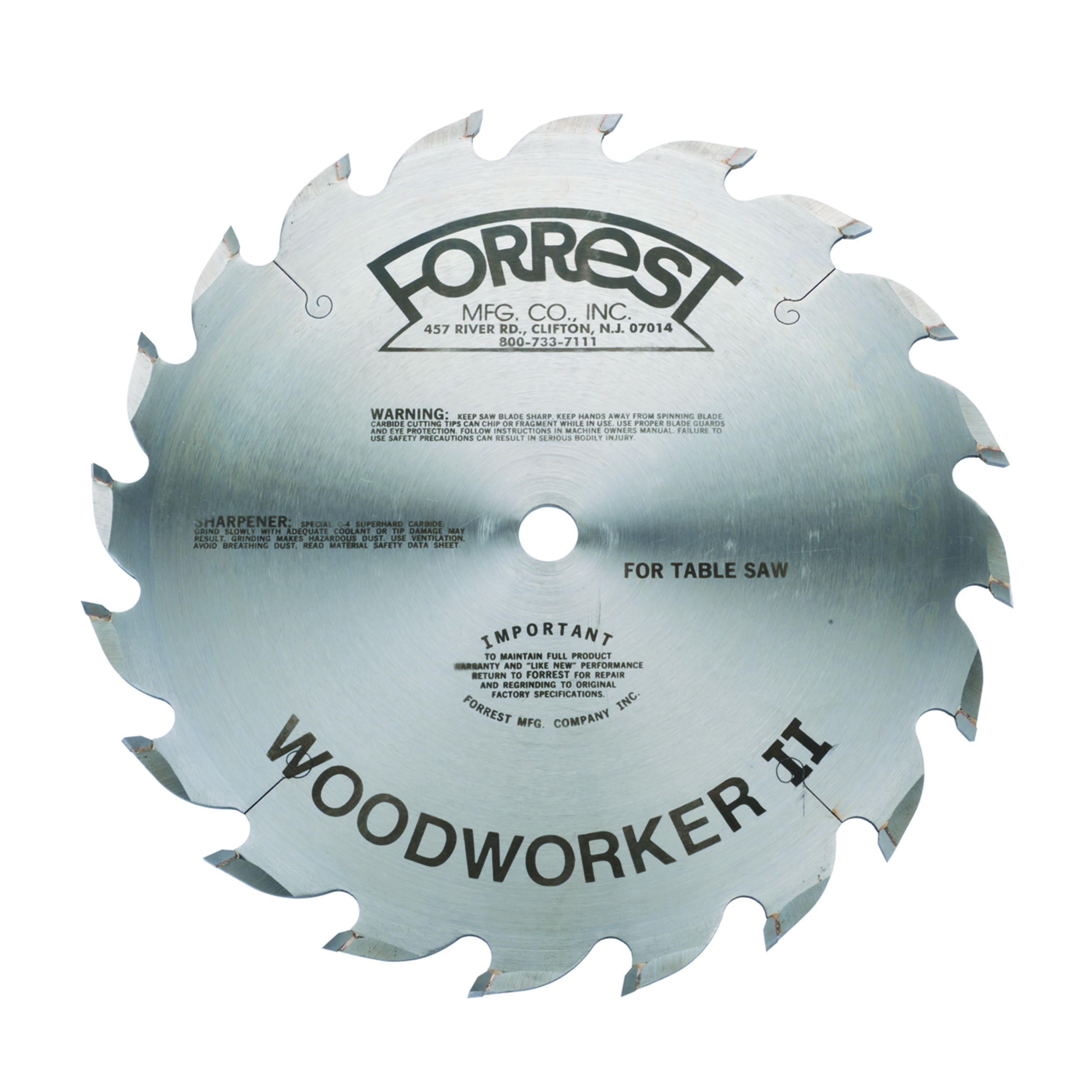 Ww10206125 Woodworker Ii Rip Blade Alt Top Raker 10" X 20 Tooth Atb .125"