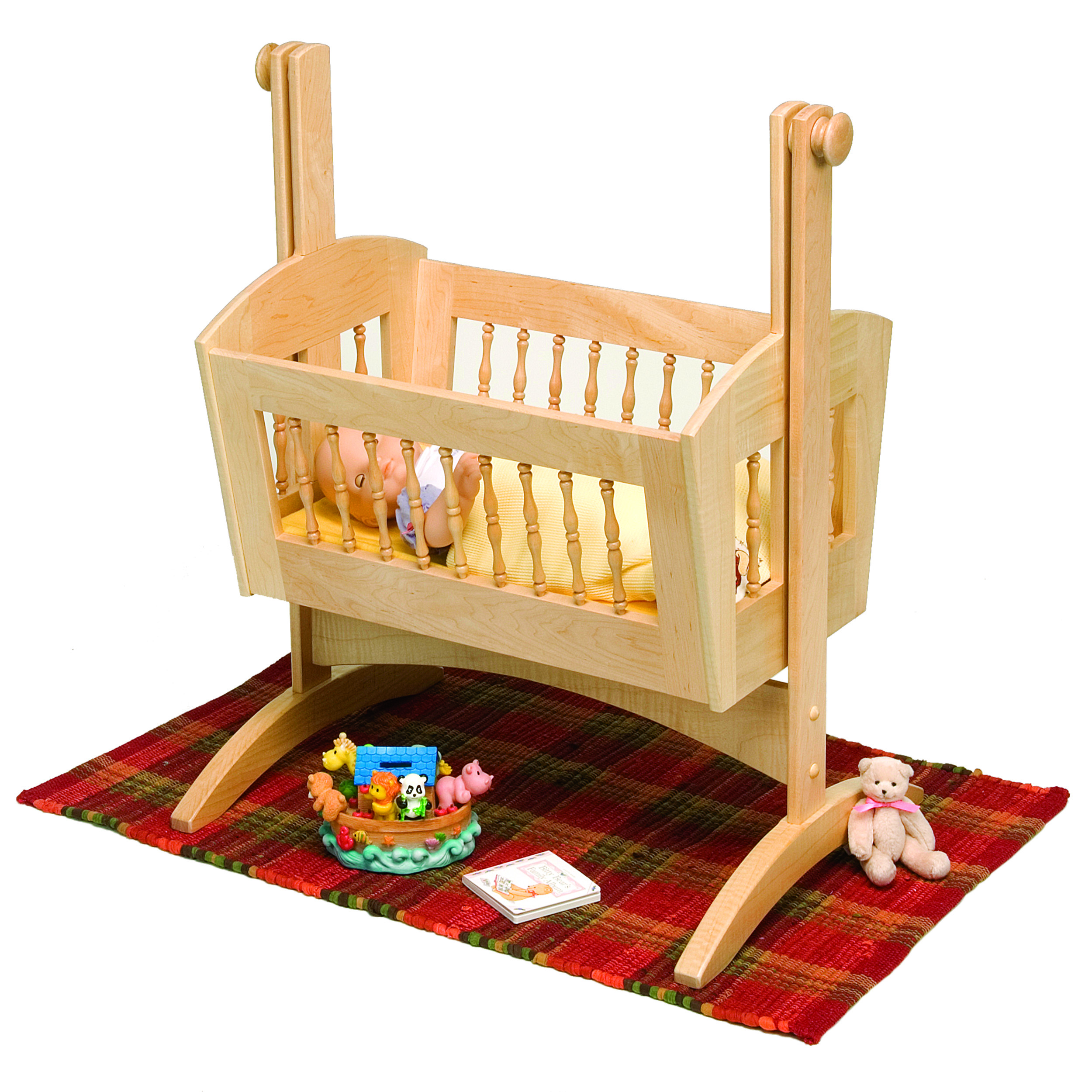 product: Woodcraft Magazine Woodworking Project Paper Plan to Build Pendulum Doll Cradle shown
