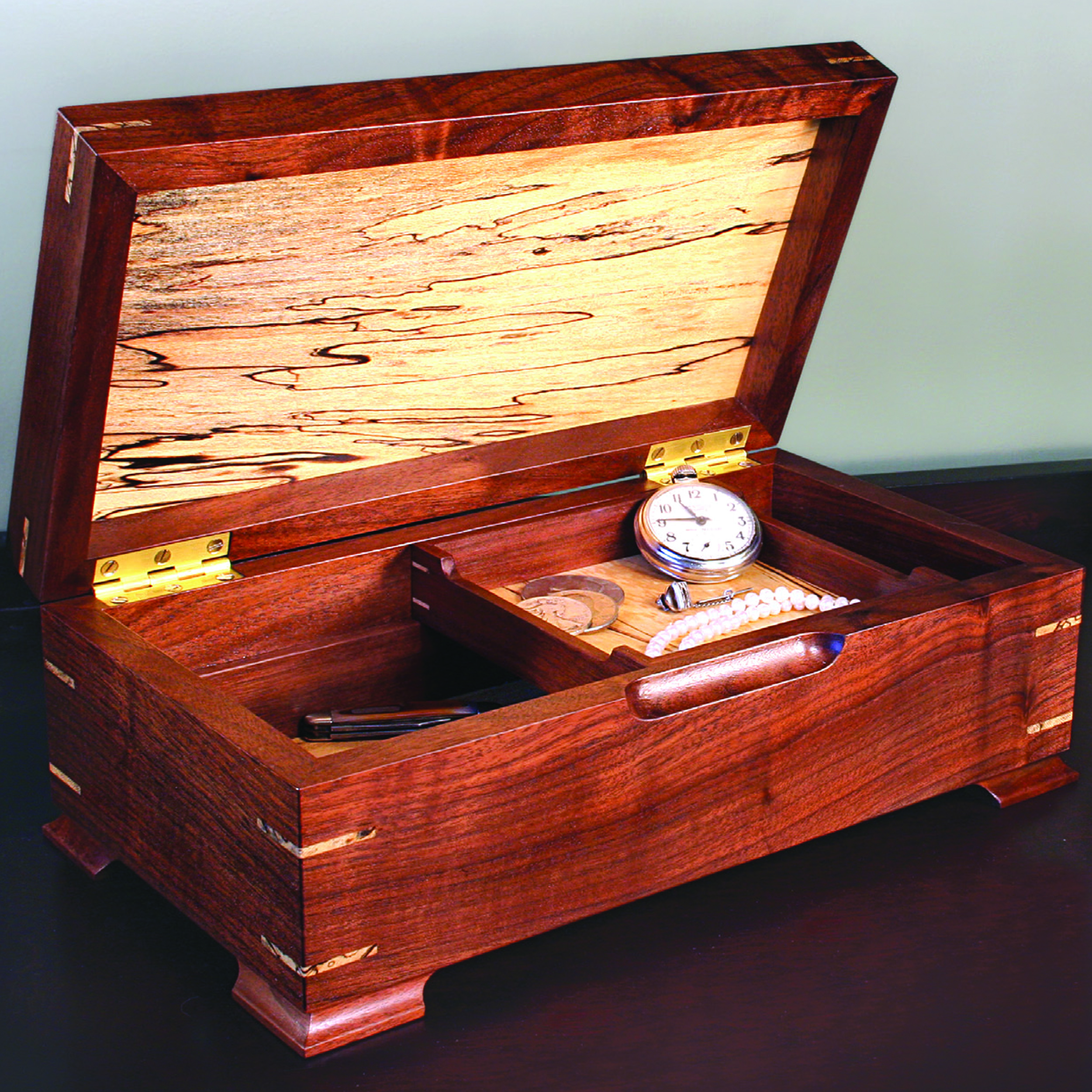 product: Woodcraft Magazine Woodworking Project Paper Plan to Build Keepsake/Jewelry Box shown