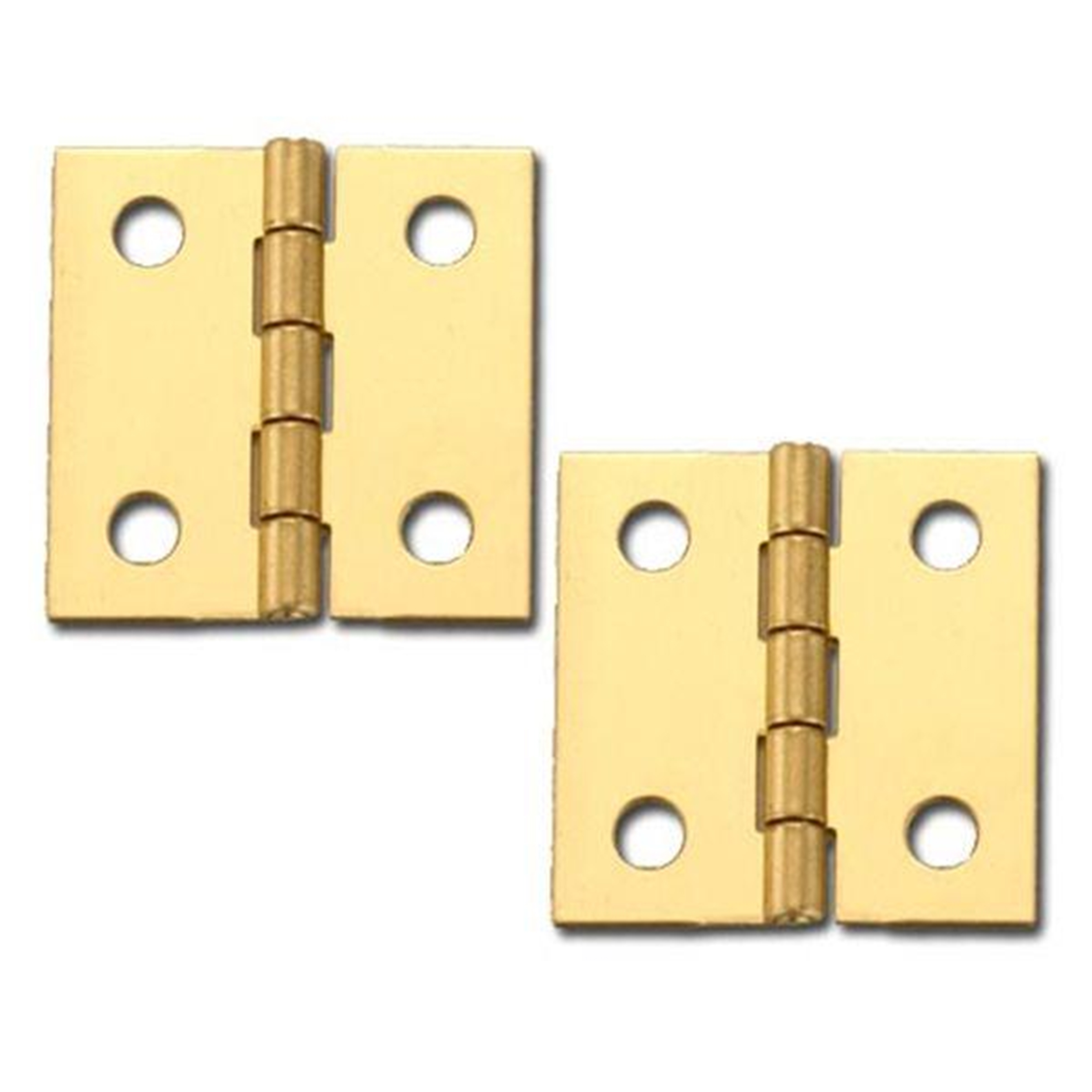 Solid Brass Miniature Broad Hinge1" Long X 1" Open W/screws, Pair