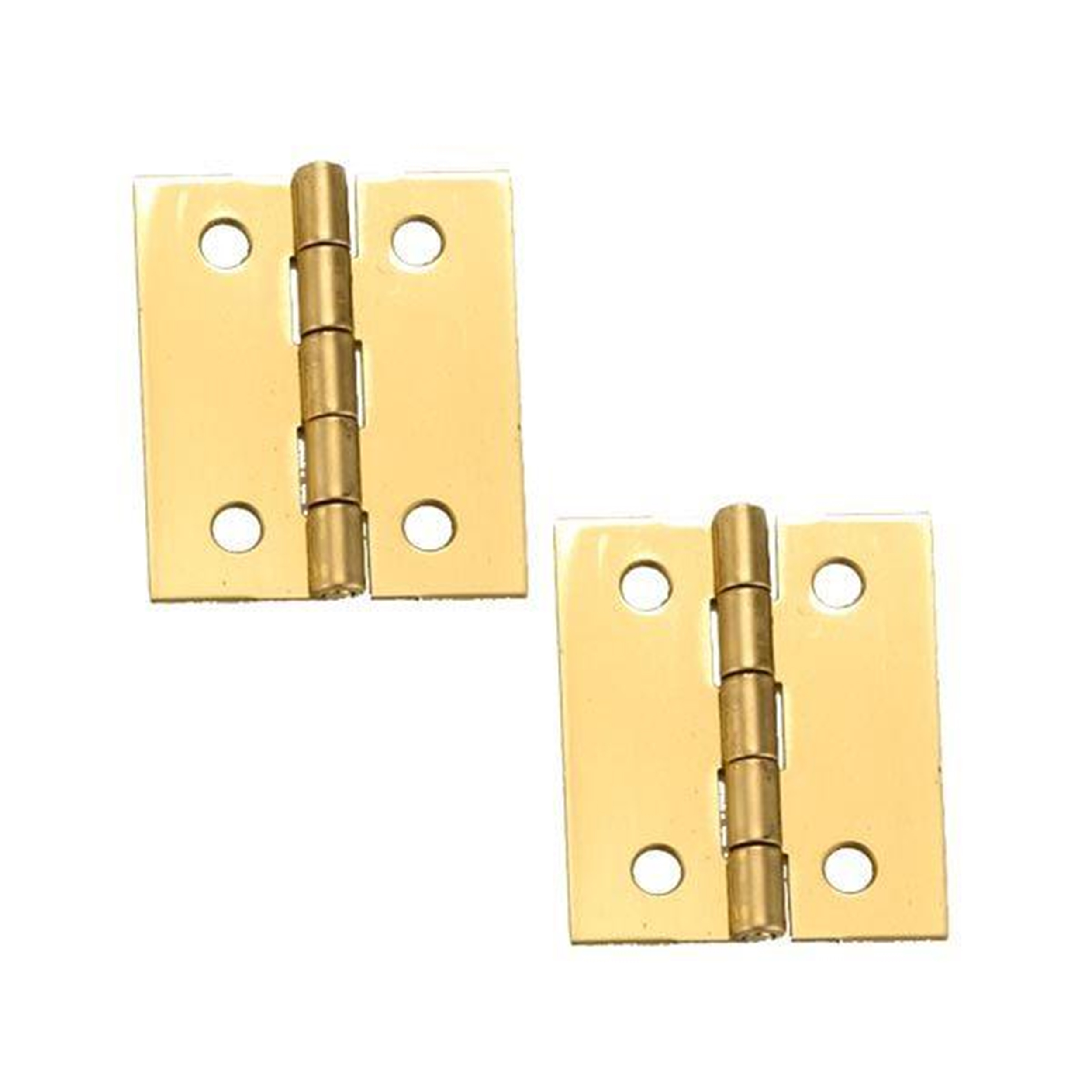 Solid Brass Miniature Broad Hinge 1-1/2" Long X 1-1/4" Open W/screws, Pair