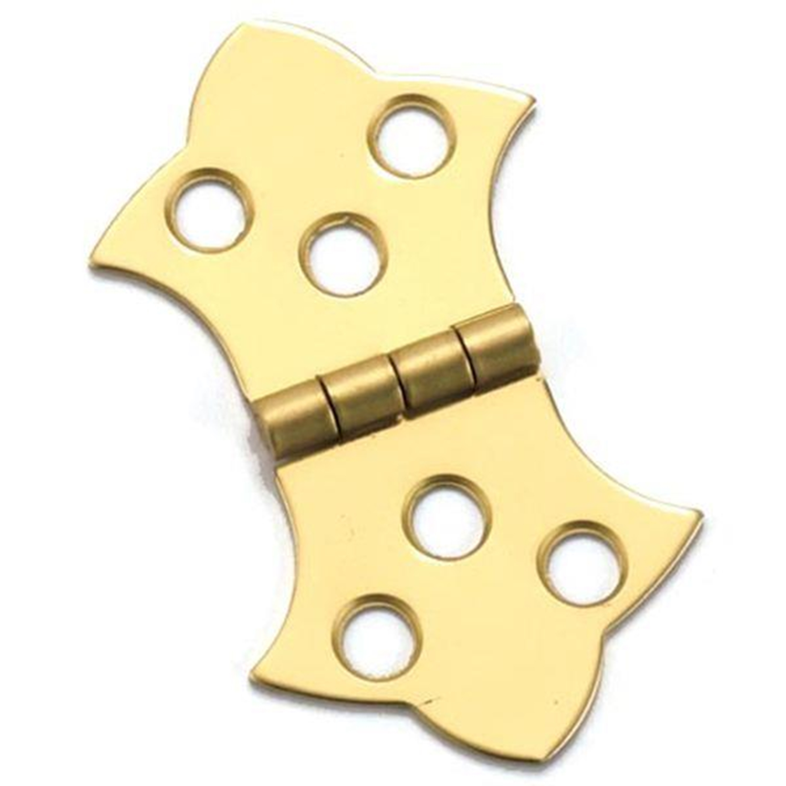 Solid Brass Miniature Decorative Hinge 1-5/16" Long X 2-1/4" Open W/screws, Pair