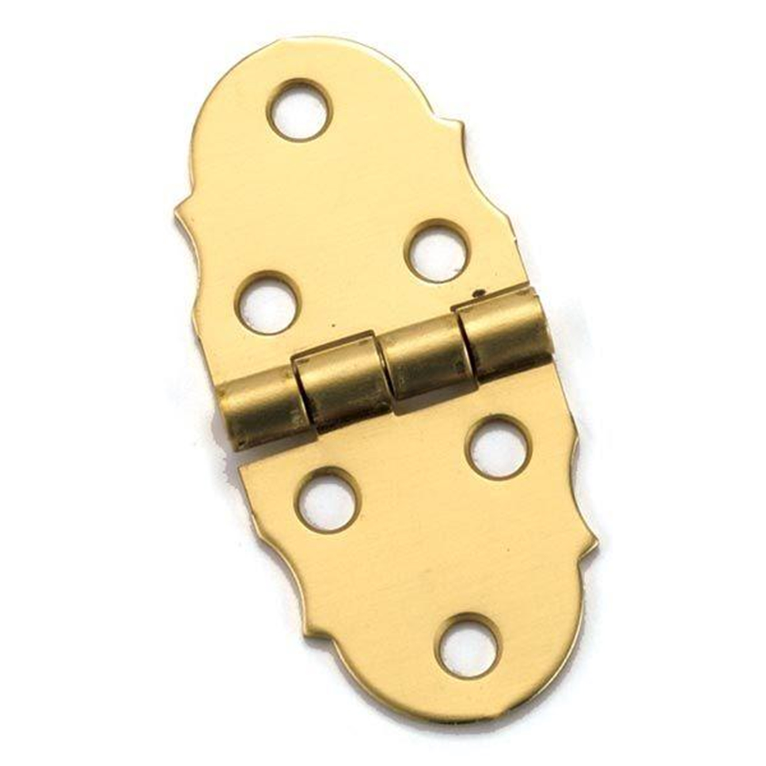Solid Brass Miniature Decorative Hinge 1-5/16" Long X 2-7/8" Open W/screws, Pair