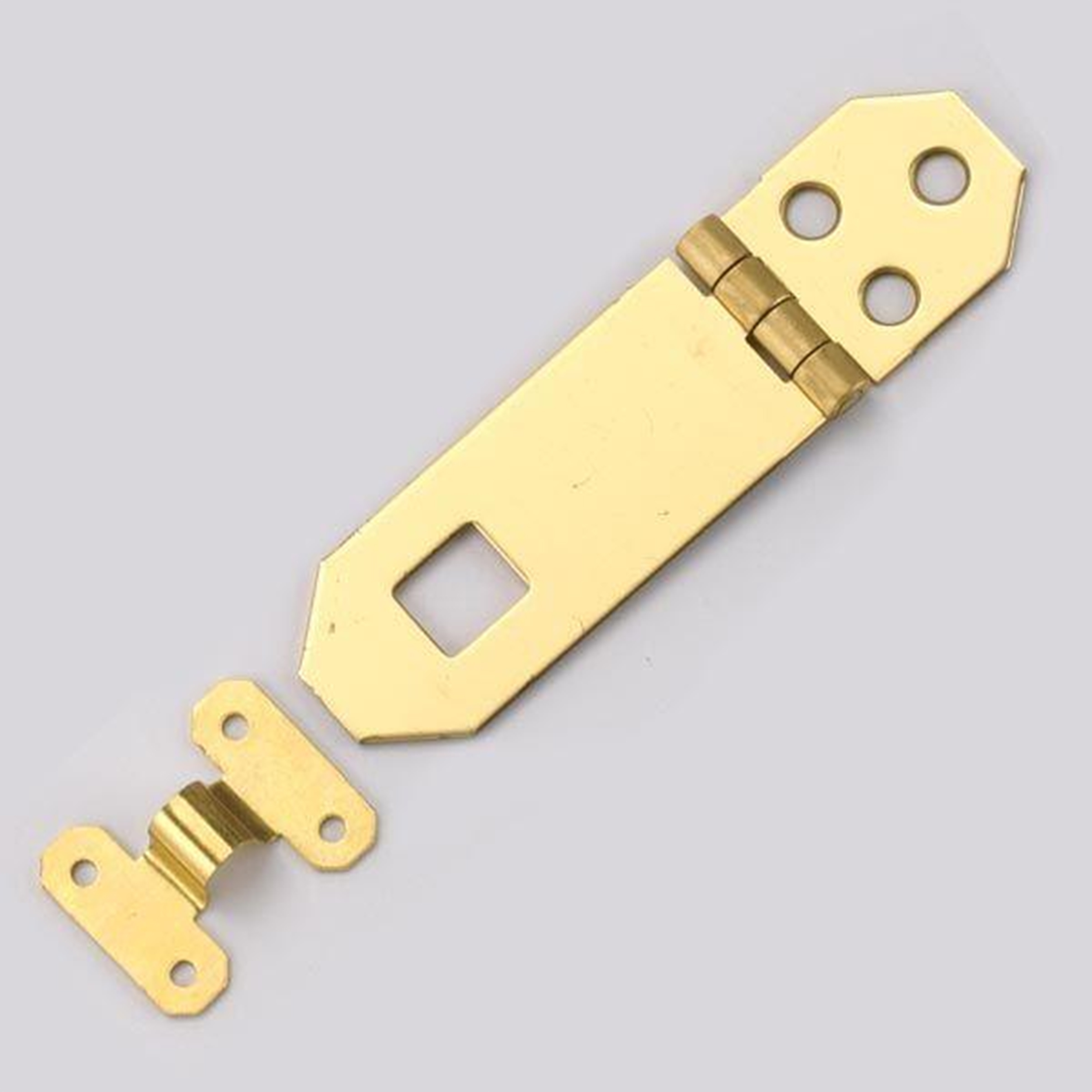 Solid Brass Miniature Hasp 3/4" Long X 2-3/4" Open W/fasteners