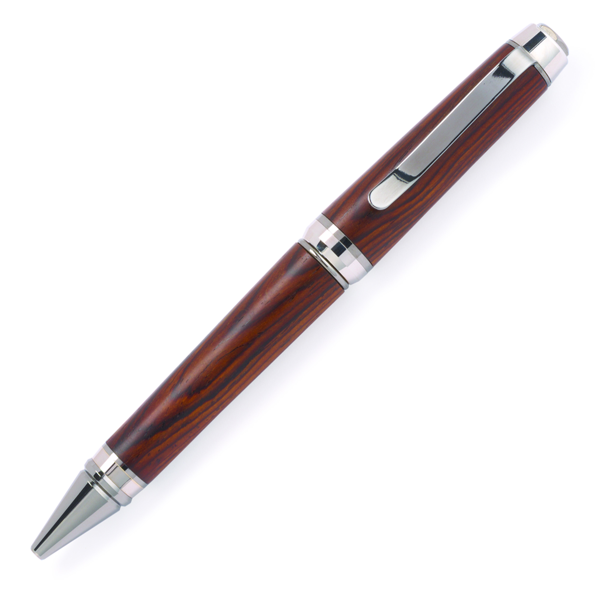 Hybrid Cigar Ballpoint Pen Kit - Black Titanium With Platinum