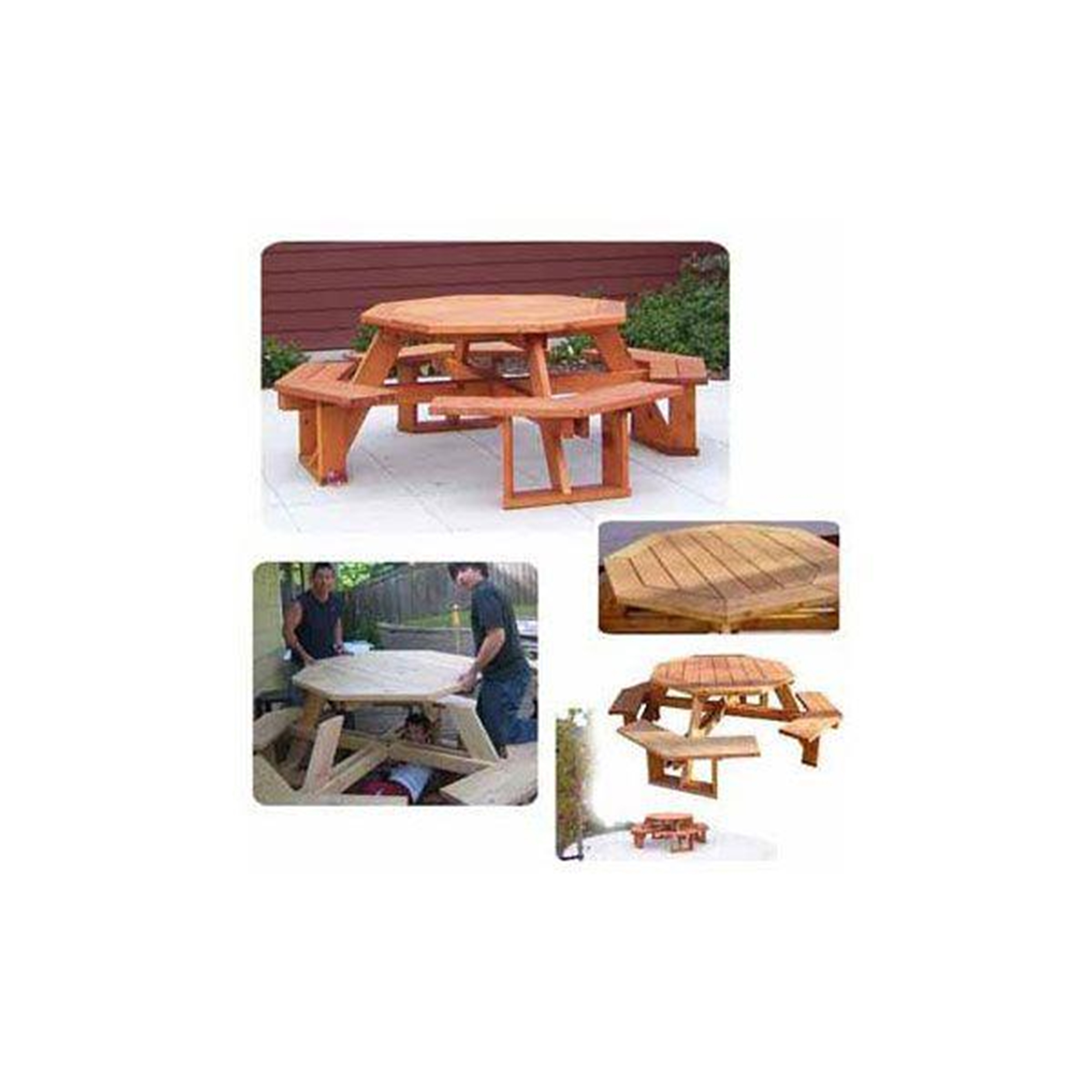 Woodworking Project Paper Plan to Build Octagon Picnic Table