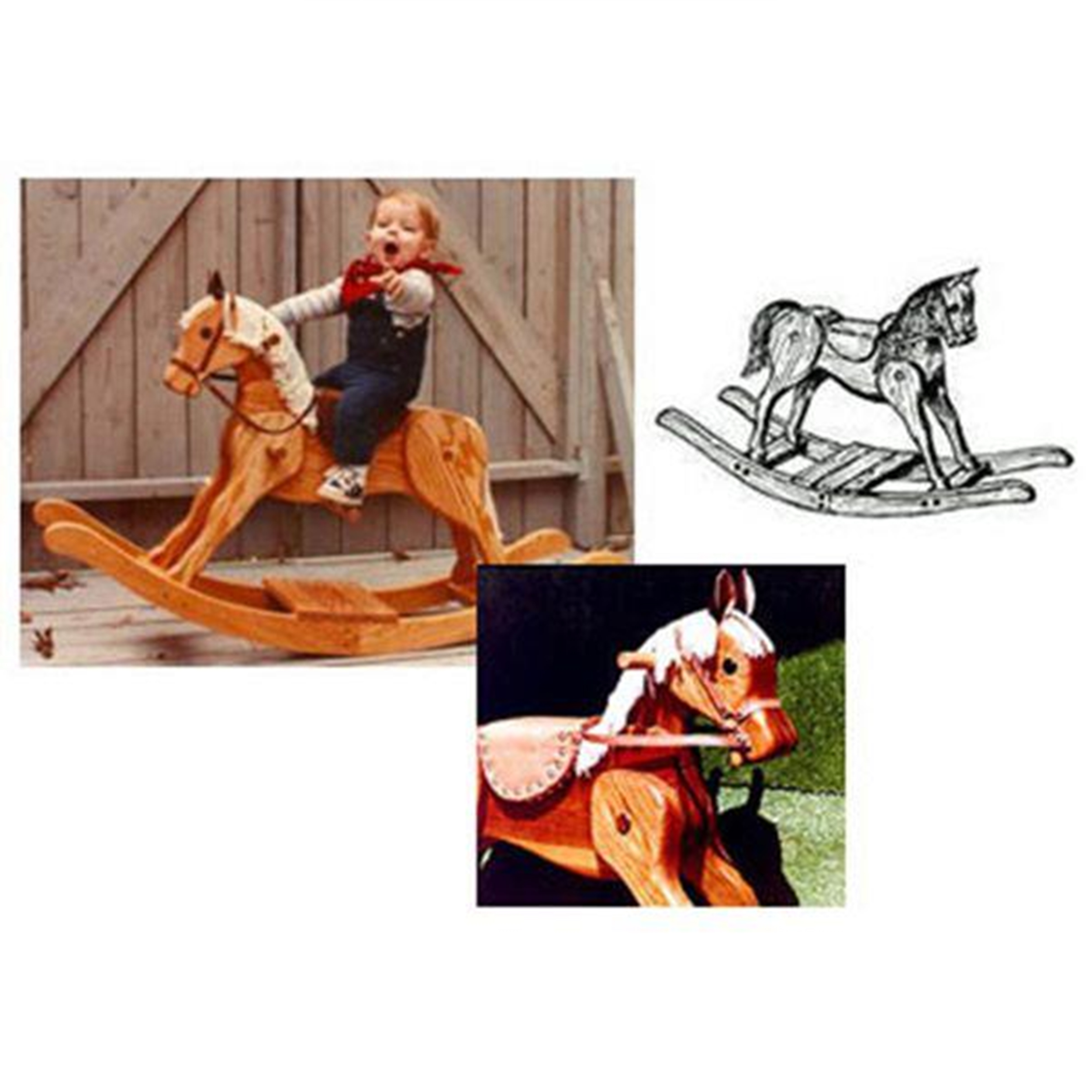 product: Woodcraft Woodworking Project Paper Plan to Build Merrilegs Rocking Horse shown