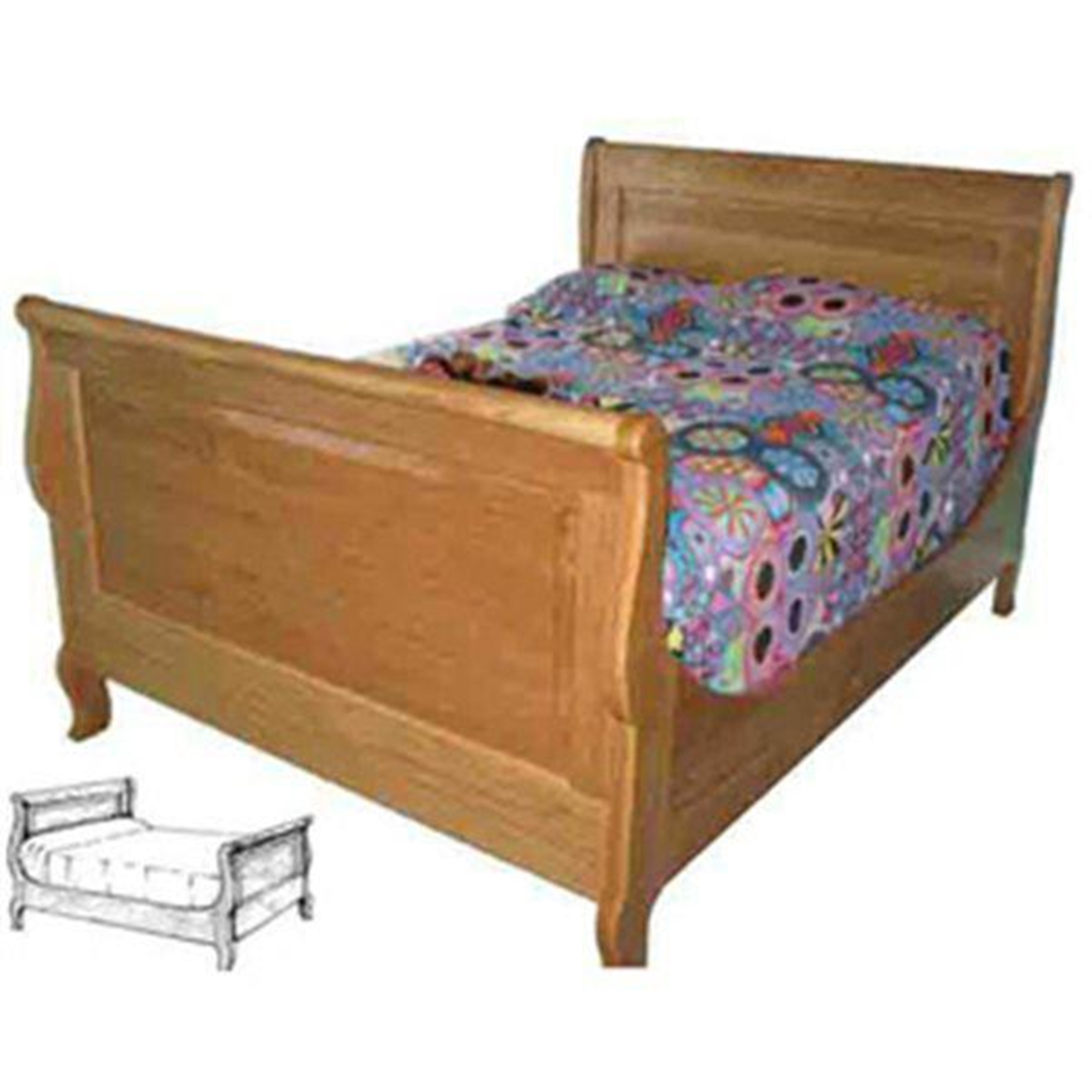 Woodworking Project Paper Plan To Build French American Sleigh Bed