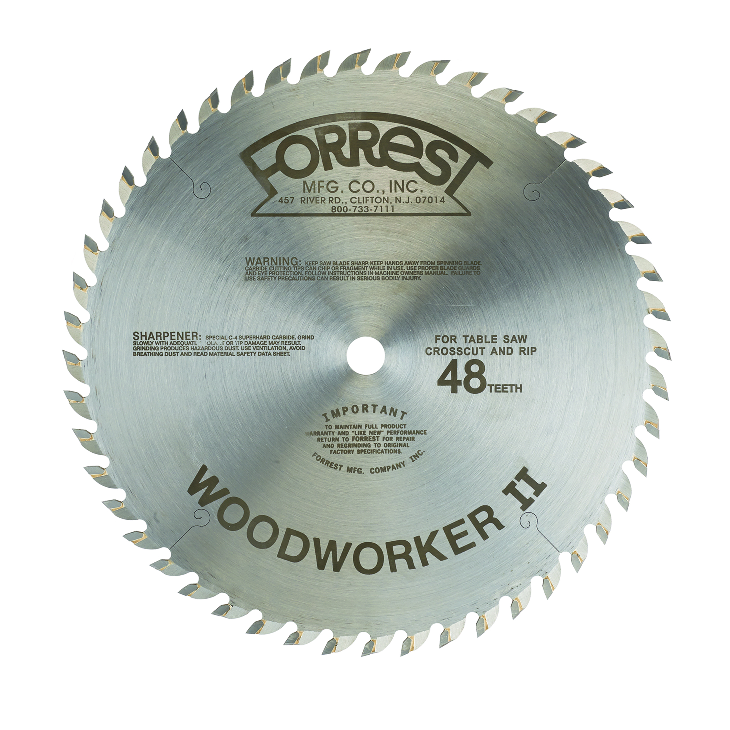 Woodworker Ii Saw Blade 10" X 48 Tooth