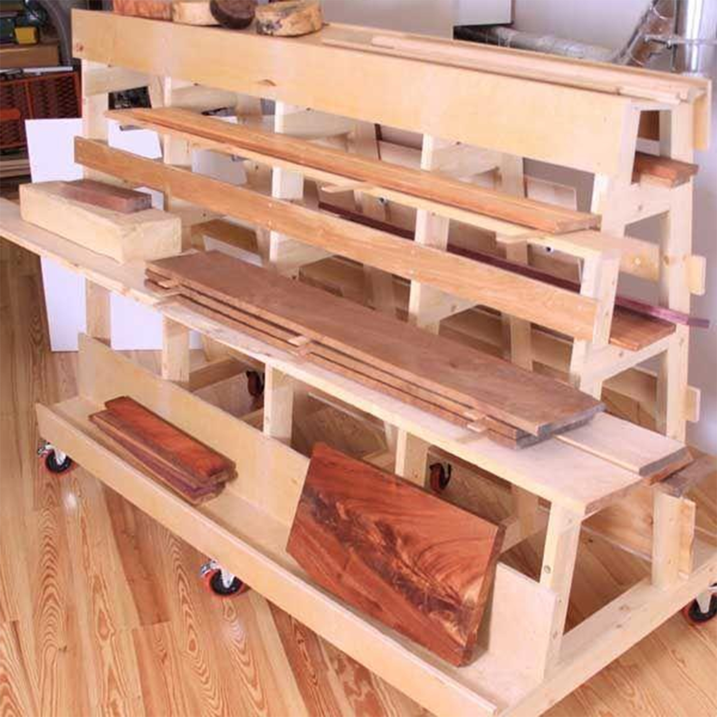 product: Woodcraft Magazine Woodworking Project Paper Plan to Build Lumber & Sheet Goods Storage Rack shown