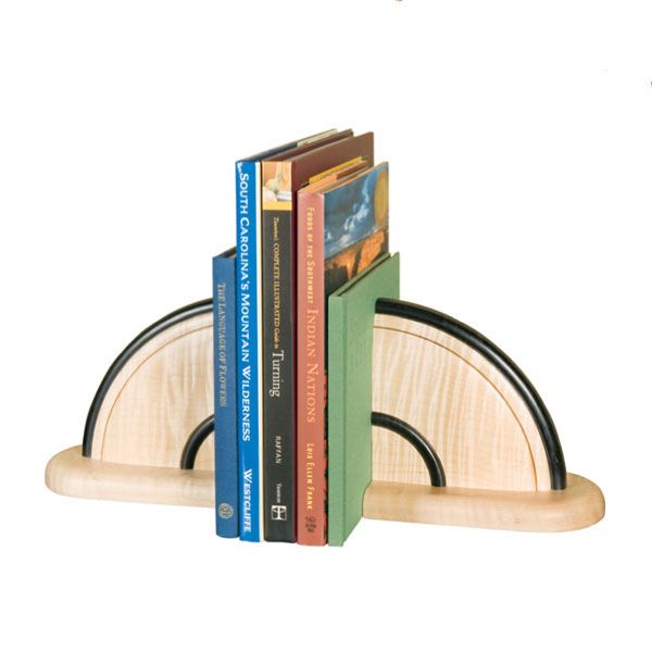 product: Woodcraft Magazine Turned Bookends - Downloadable Plan shown