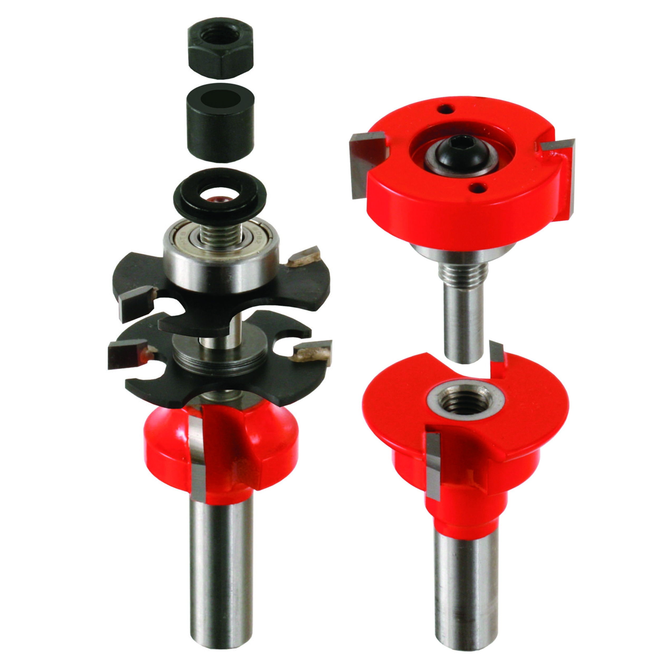 product: Freud Adjustable Tenon 2-Piece Rail And Stile Router Bit Set Round Profile 1/2