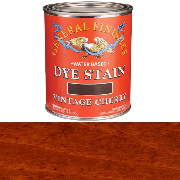 product: General Finishes Cherry Dye Water Based Quart shown