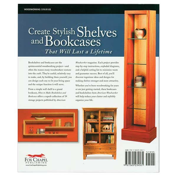 product: Fox Chapel How to Make Bookshelves & Bookcases shown