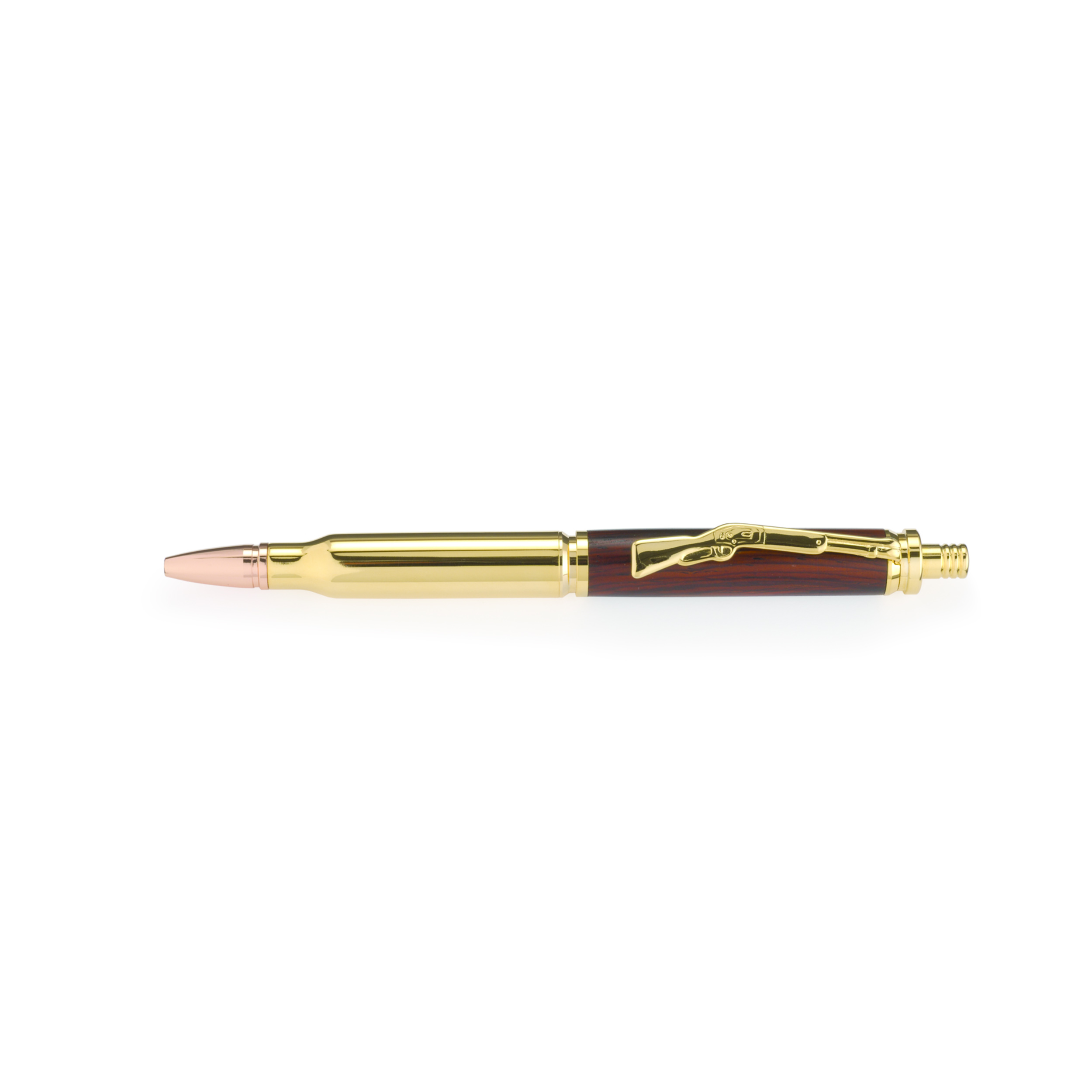 Cartridge Bullet Click Ballpoint Pen Kit - Woodcraft Gold
