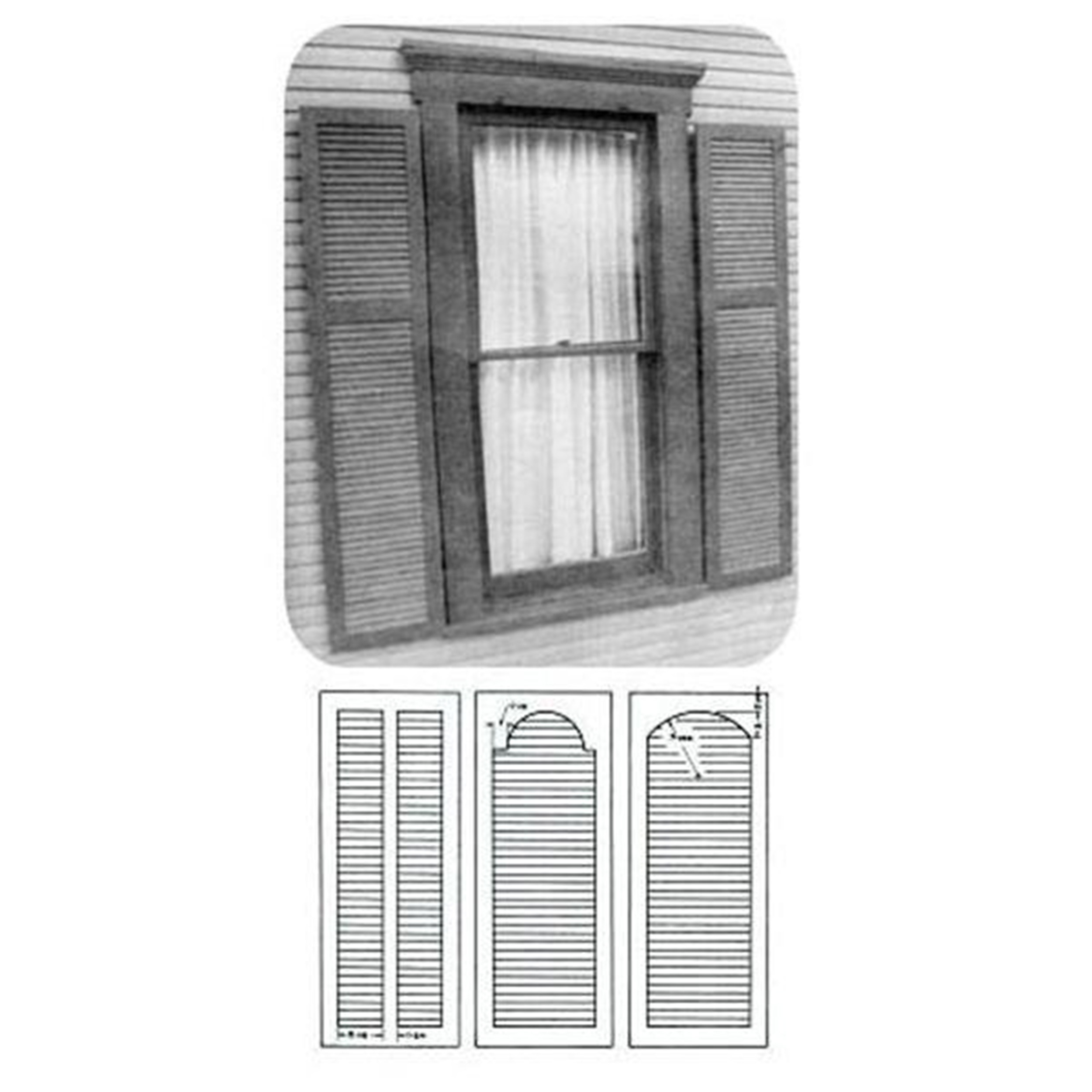 product: Woodcraft Woodworking Project Paper Plan to Build Plantation Shutter shown