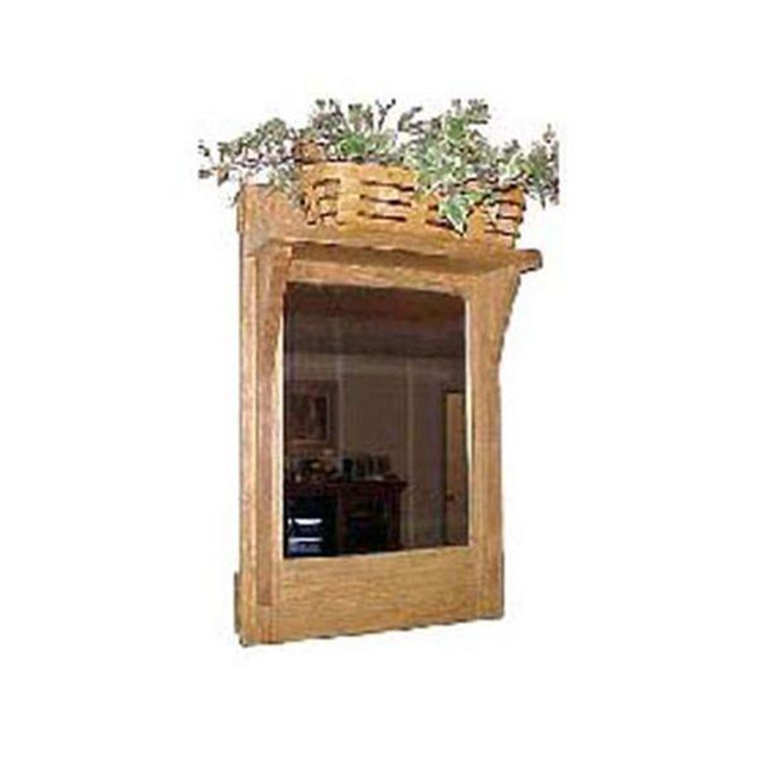 product: Woodcraft Woodworking Project Paper Plan to Build Hall Mirror with Shelf shown