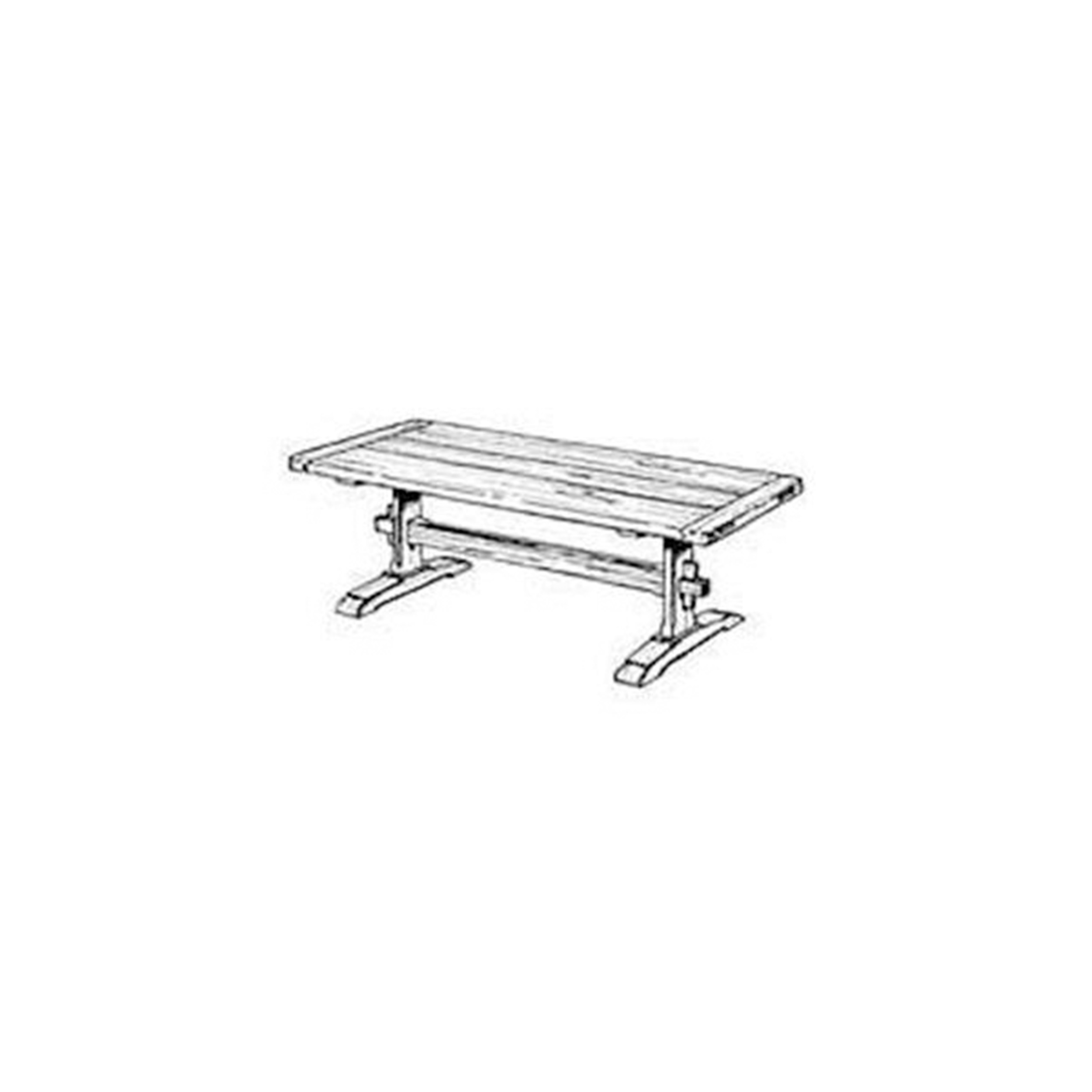 product: Woodcraft Woodworking Project Paper Plan to Build Trestle Coffee Table shown