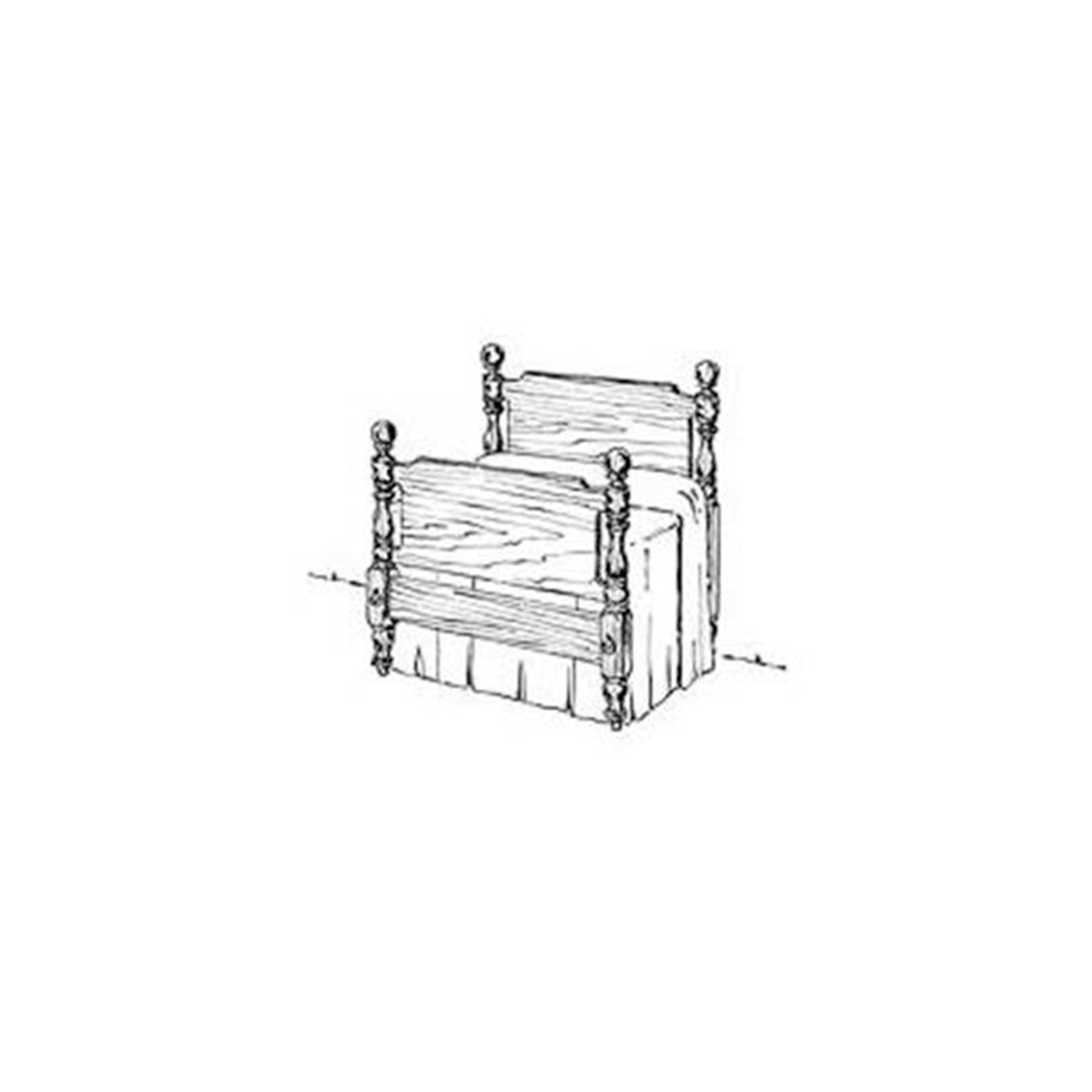 product: Woodcraft Woodworking Project Paper Plan to Build Early American Bed shown