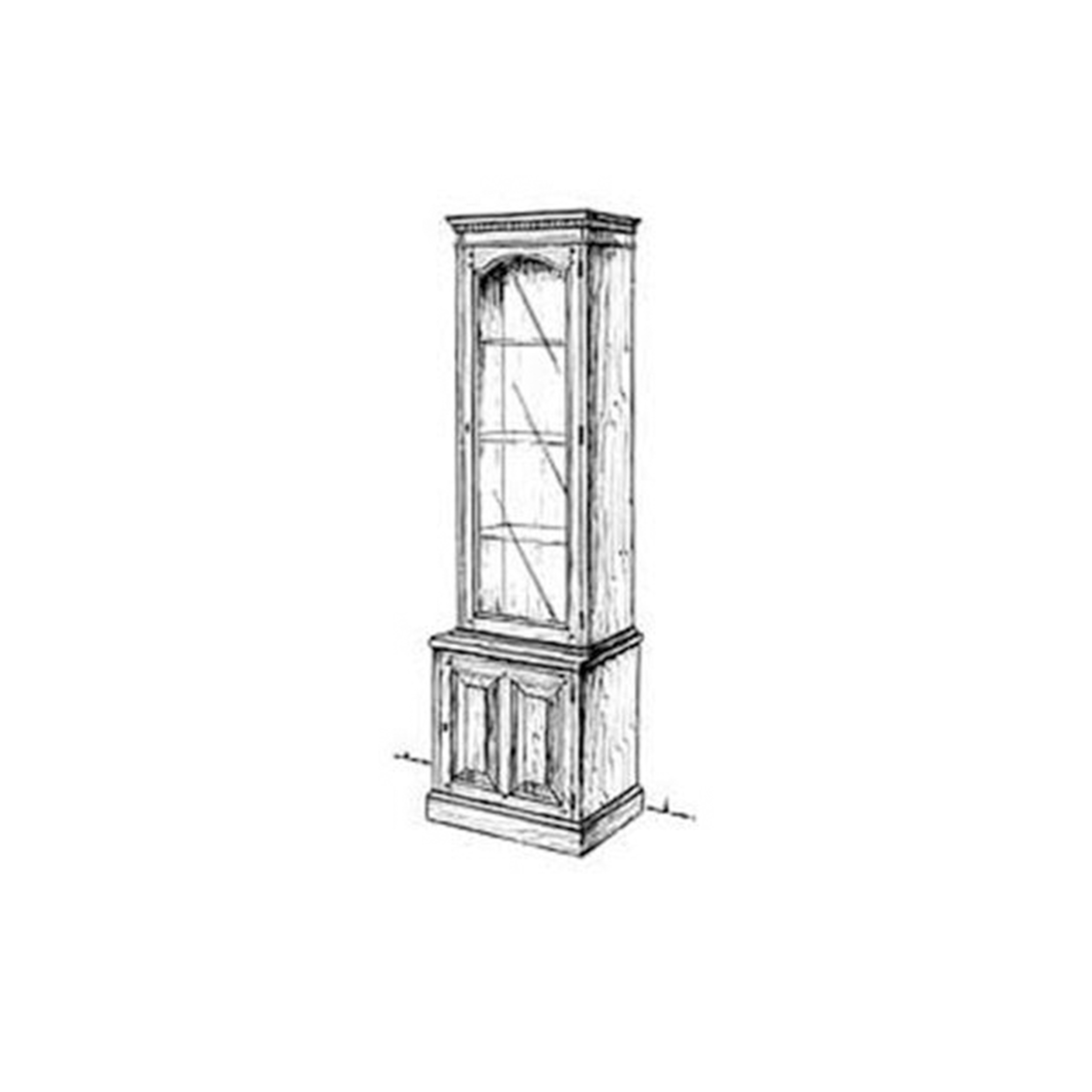 product: Woodcraft Woodworking Project Paper Plan to Build Slim Curio Cabinet shown