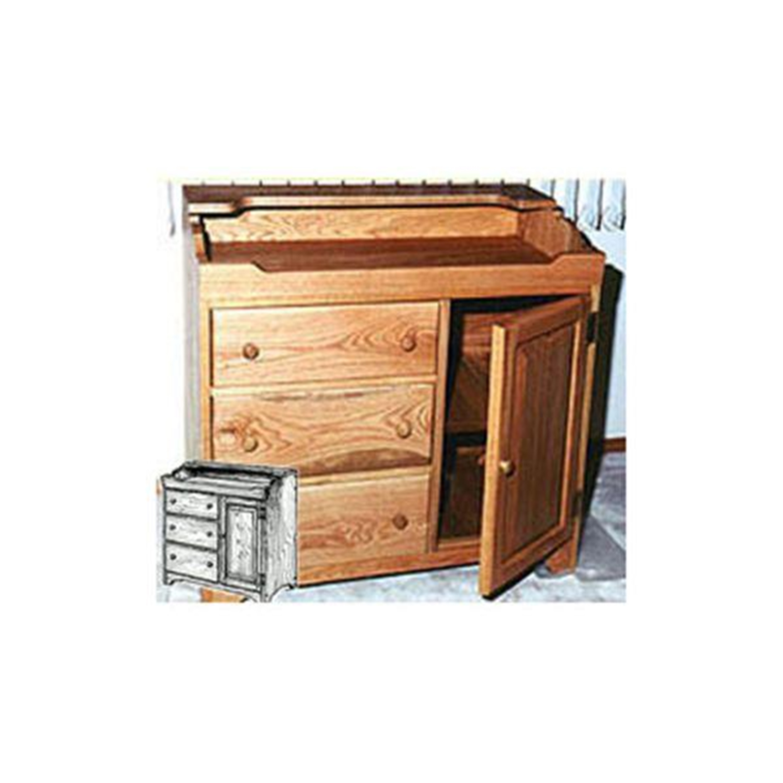 product: Woodcraft Woodworking Project Paper Plan to Build Early American Dry Sink shown