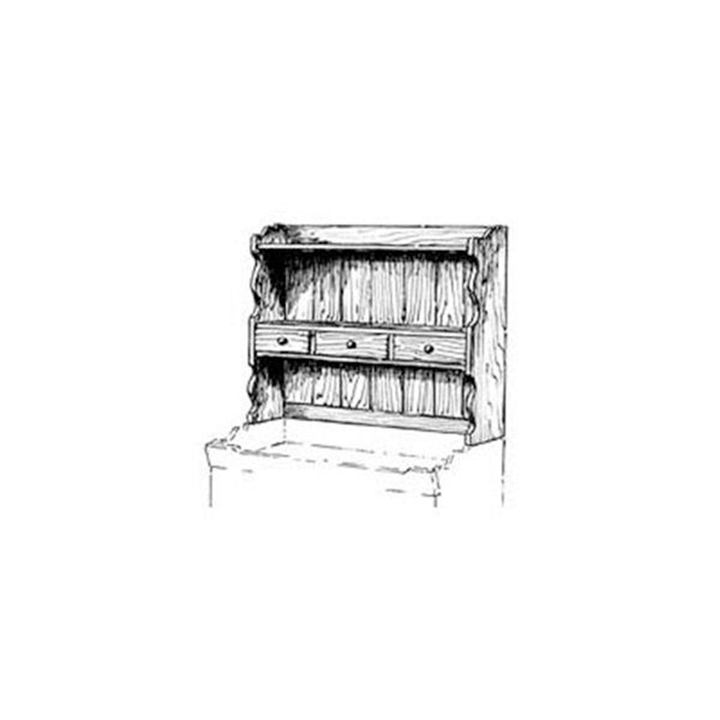 product: Woodcraft Woodworking Project Paper Plan to Build Small Hutch shown