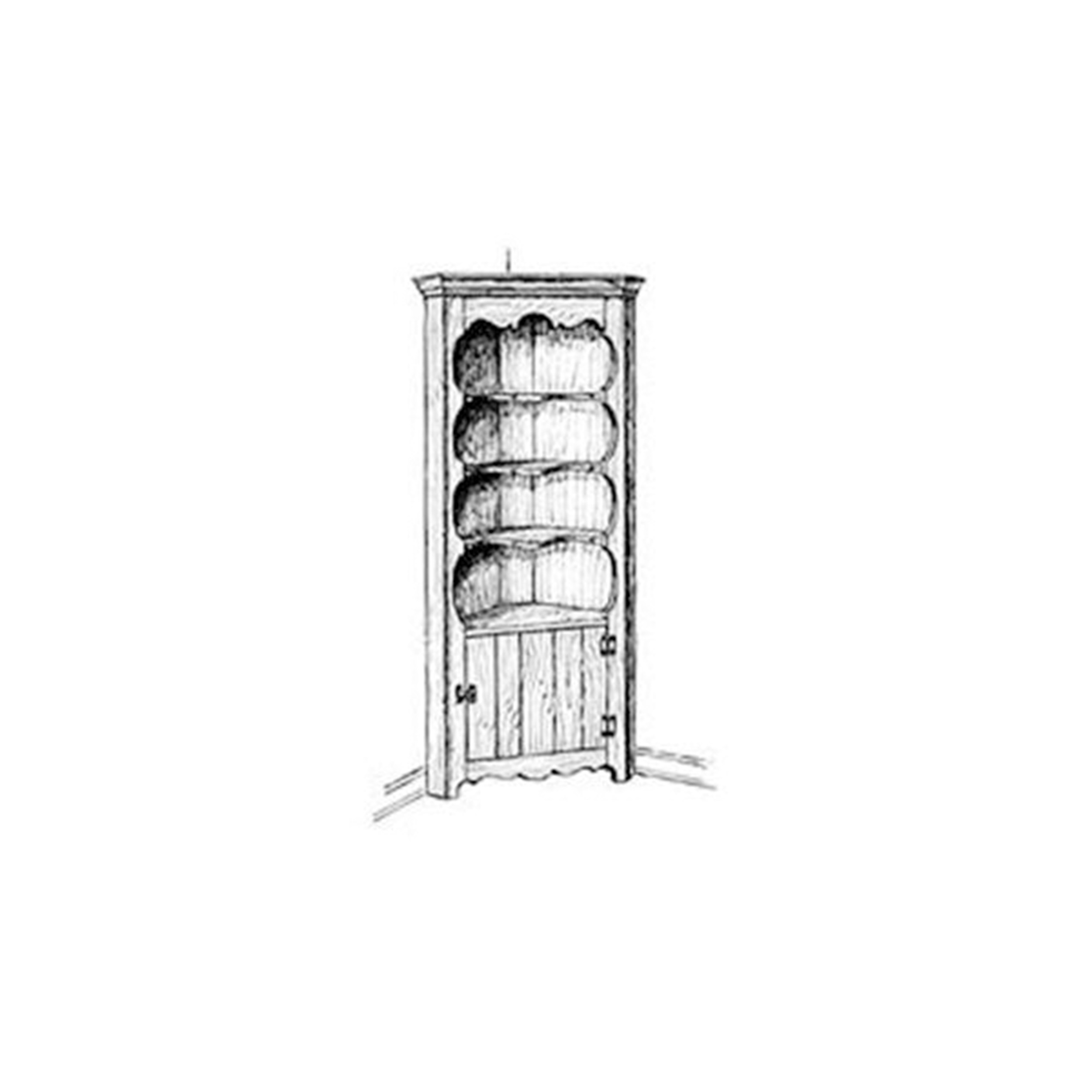 product: Woodcraft Woodworking Project Paper Plan to Build Deluxe Corner Cabinet shown