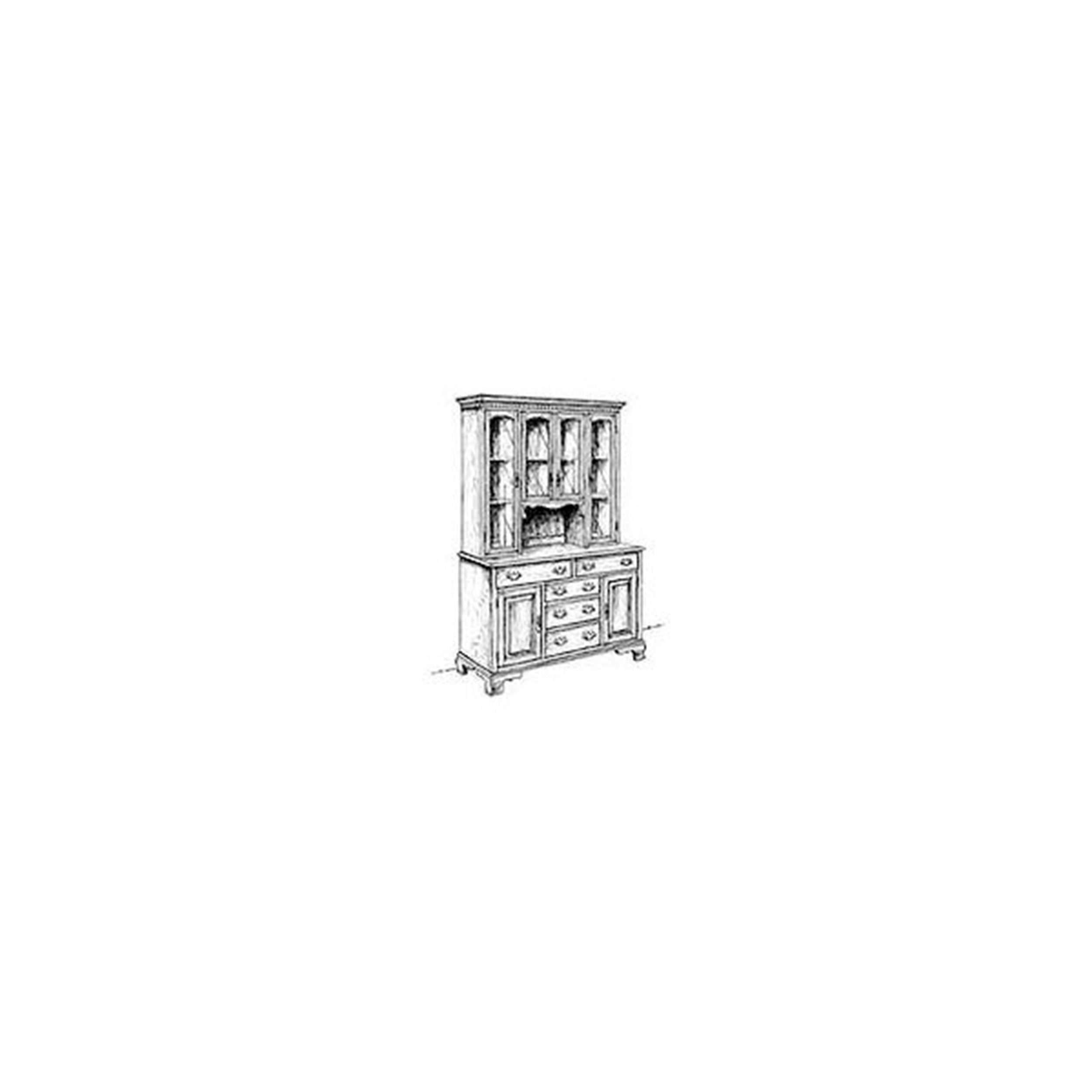 product: Woodcraft Large Hutch and Buffet Woodworking Plan shown