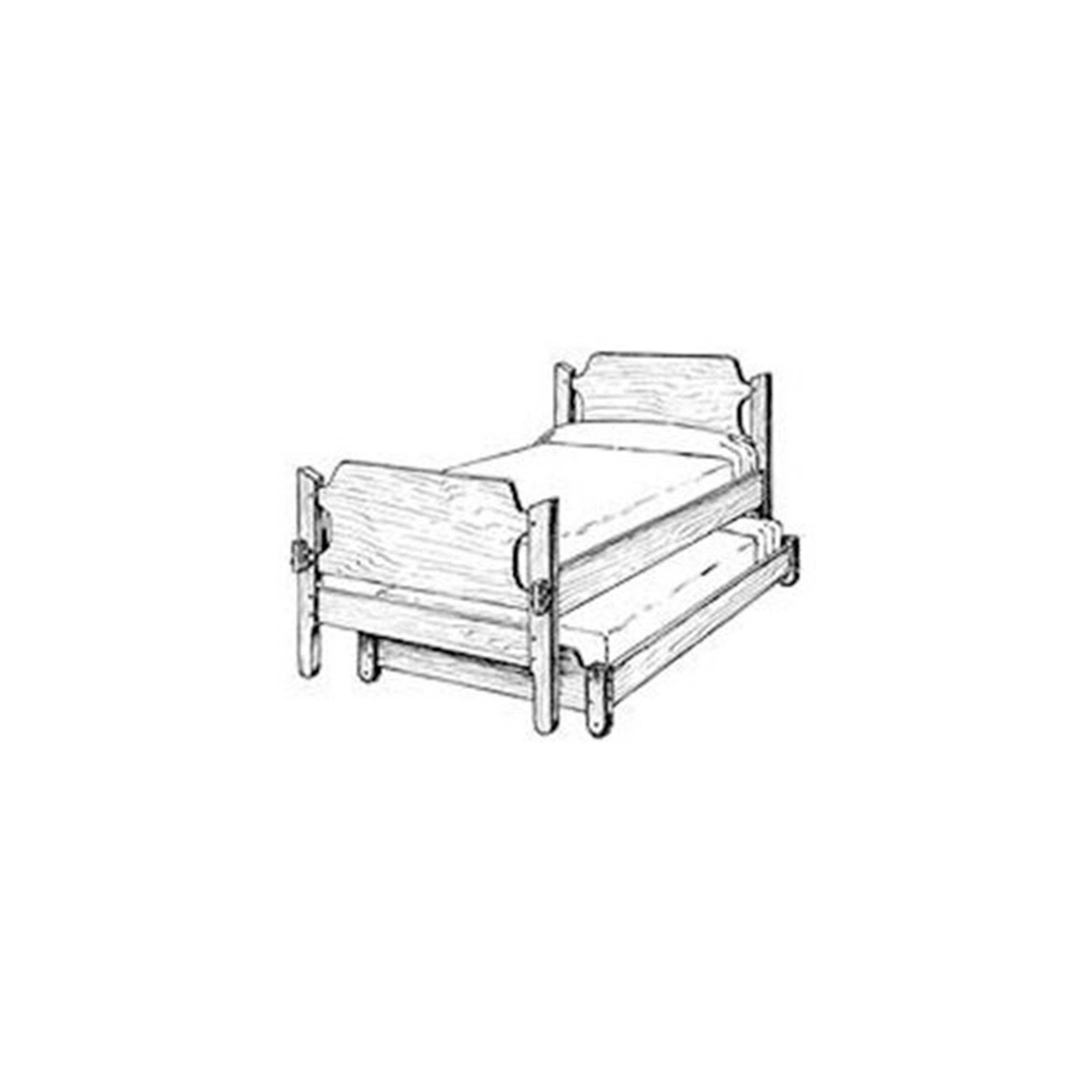 product: Woodcraft Woodworking Project Paper Plan to Build Trundle Bed shown